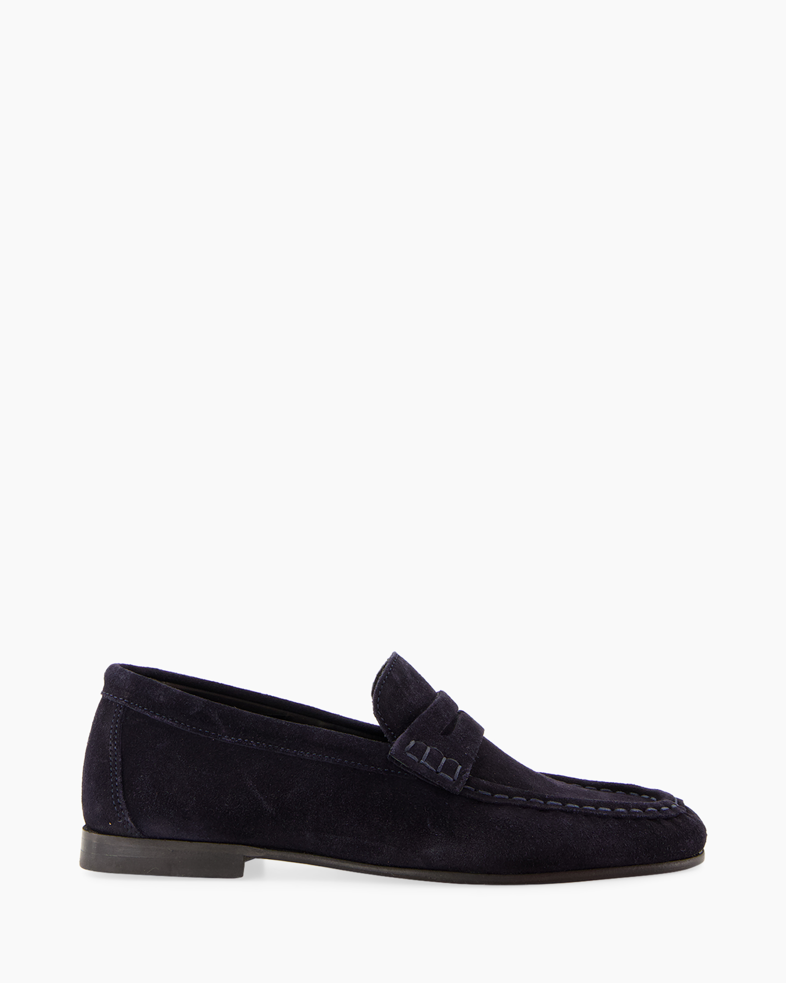 loafers, slip-on, suede, nachtblauw, heren