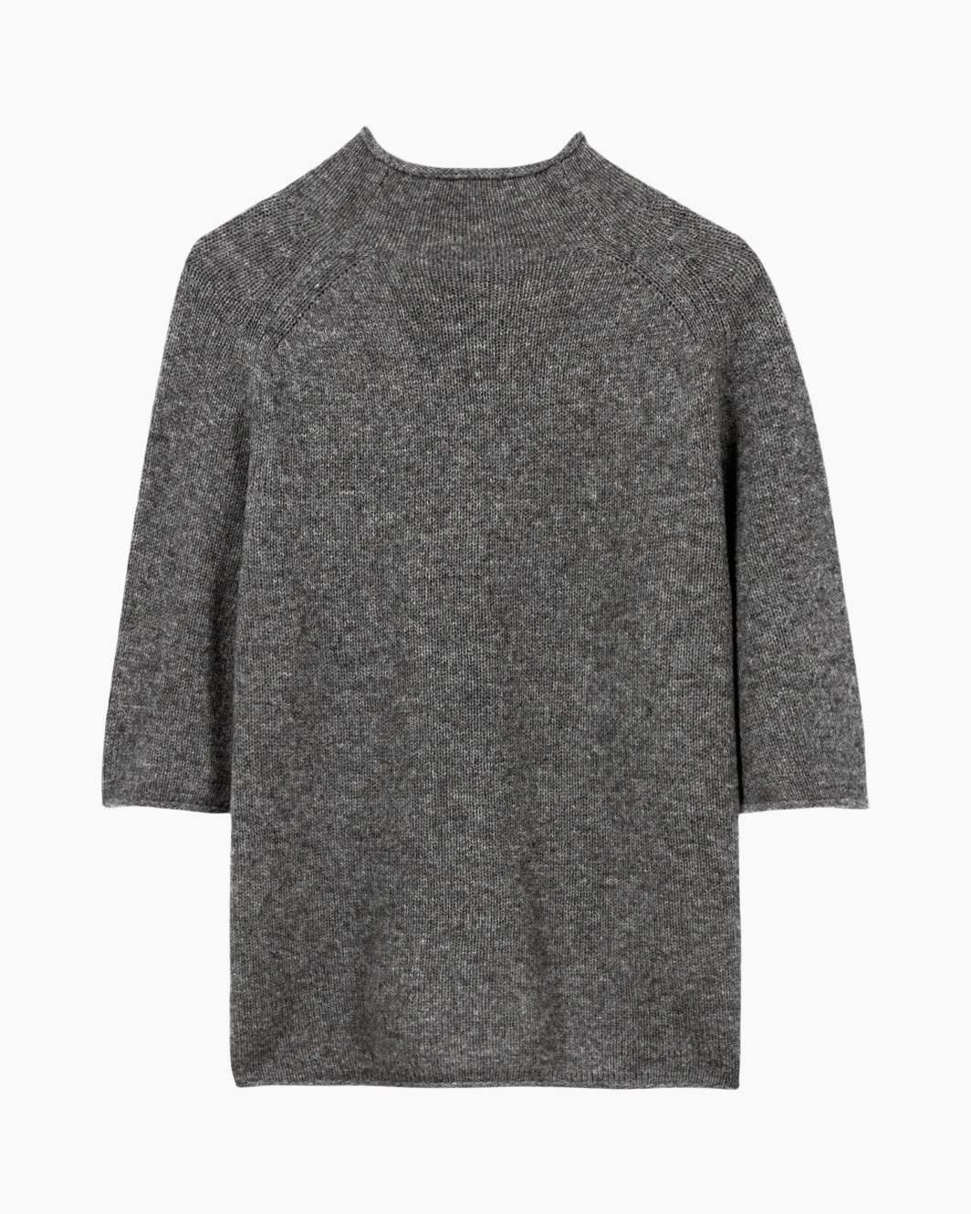 sweater, grijs, brei, langemouw, pull-over