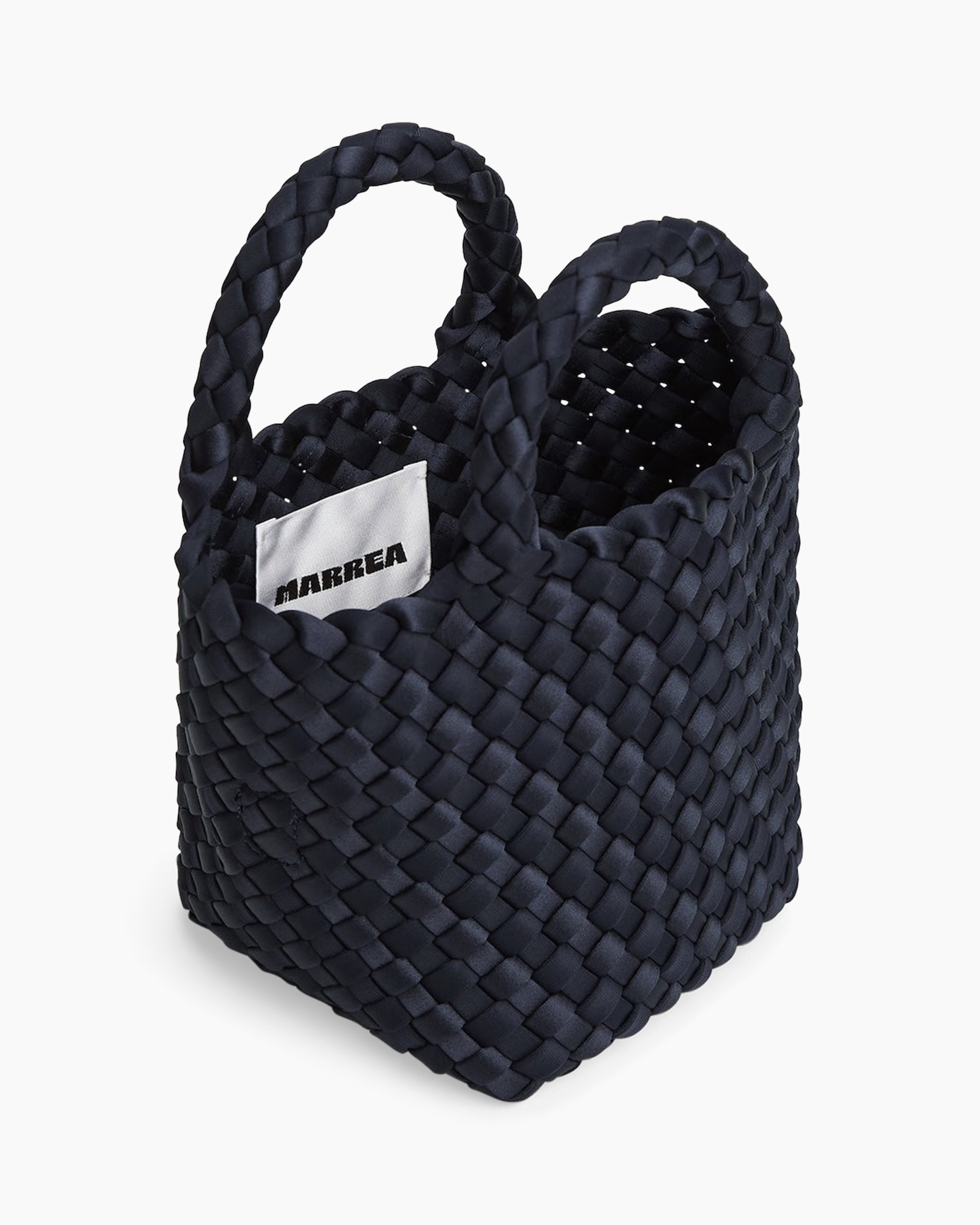 gevlochten tas, mandtas, marineblauw, handtas, kleine tote