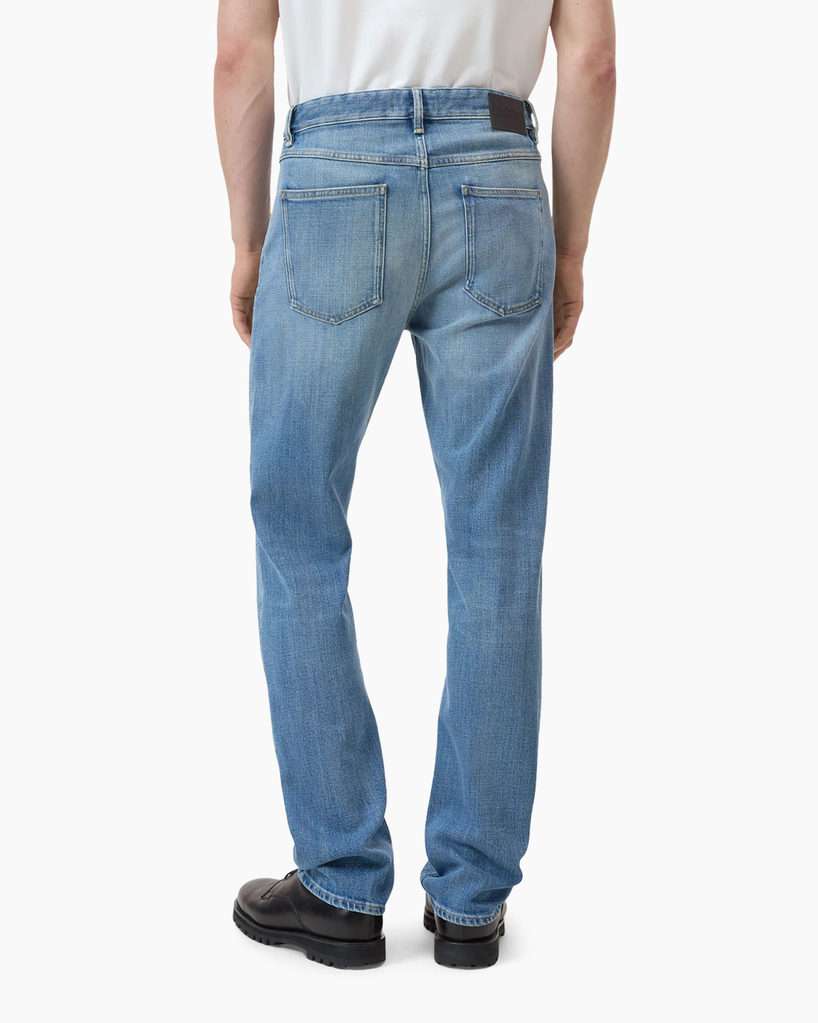 jeans, denim, broek, achterzakken, blauw