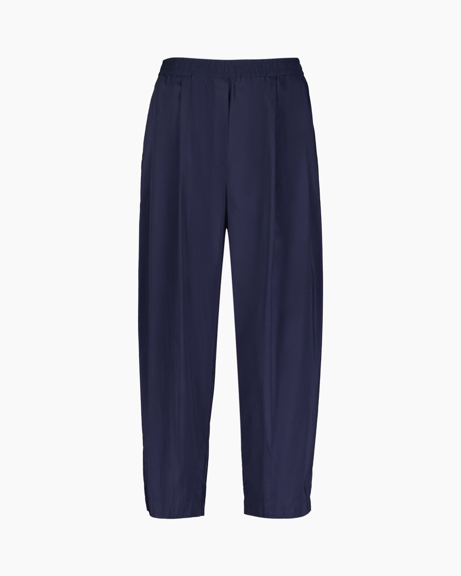 pants, trousers, navy, elastic waistband, full length