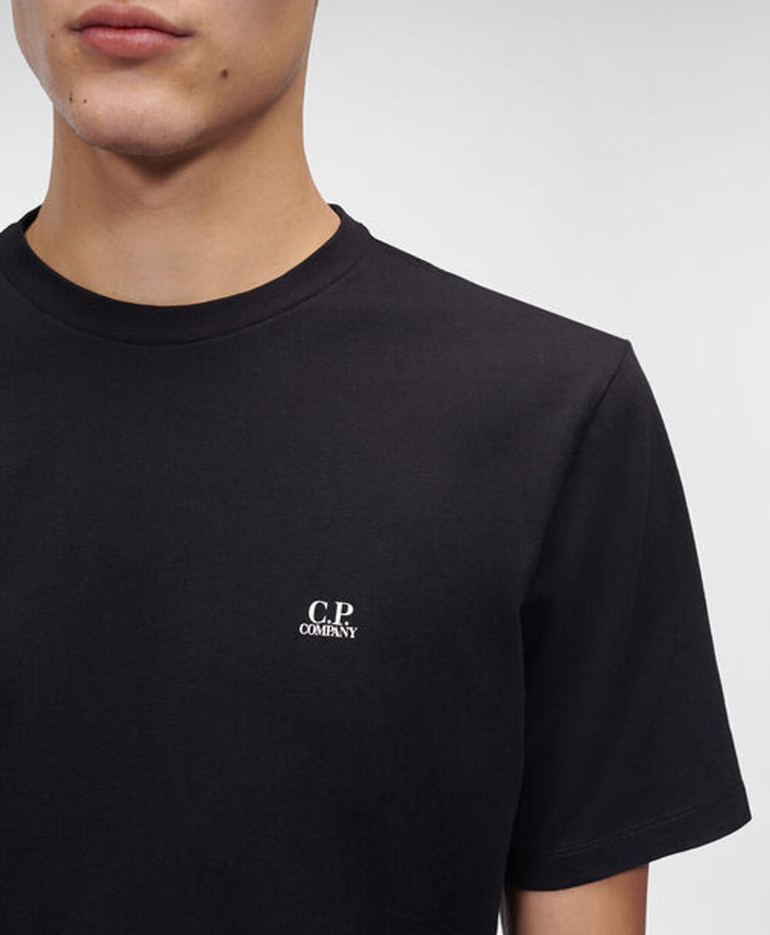 Cp Company T-shirt 30/1 Jersey Small Logo Zwart