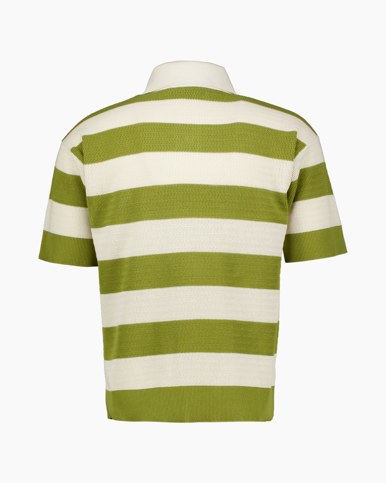 polo, gestreept, korte mouw, groen, crème