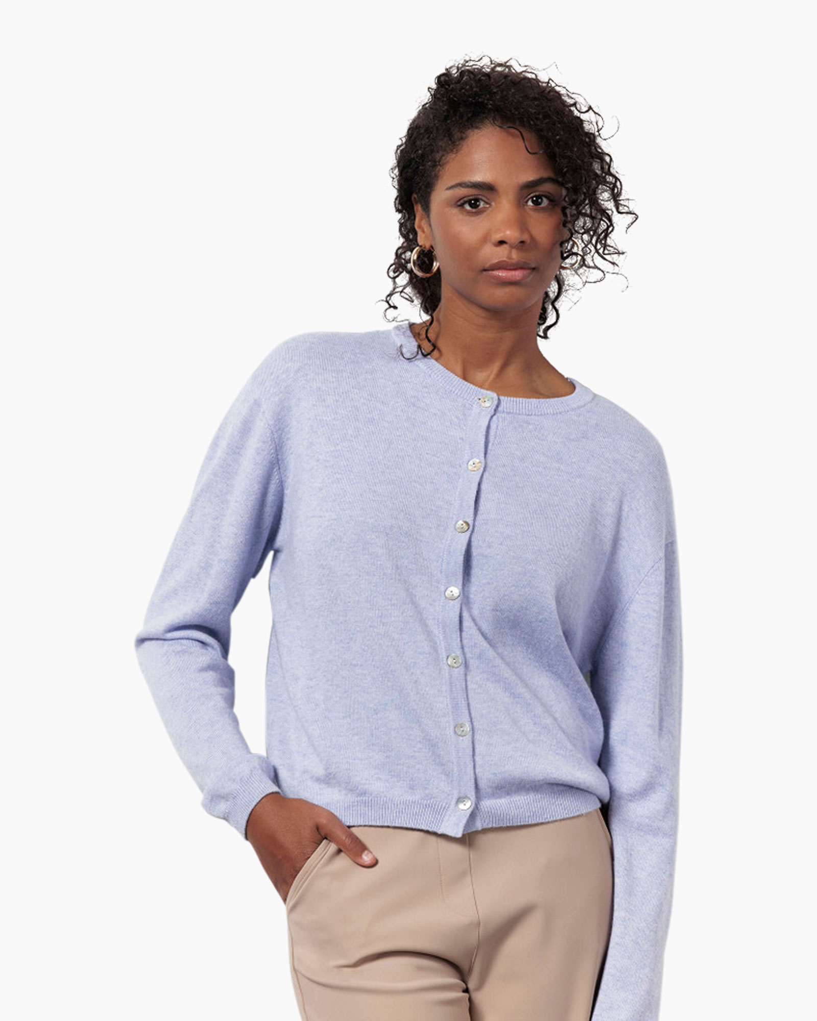 Vest Bibi Cashmere Cardigan Paars