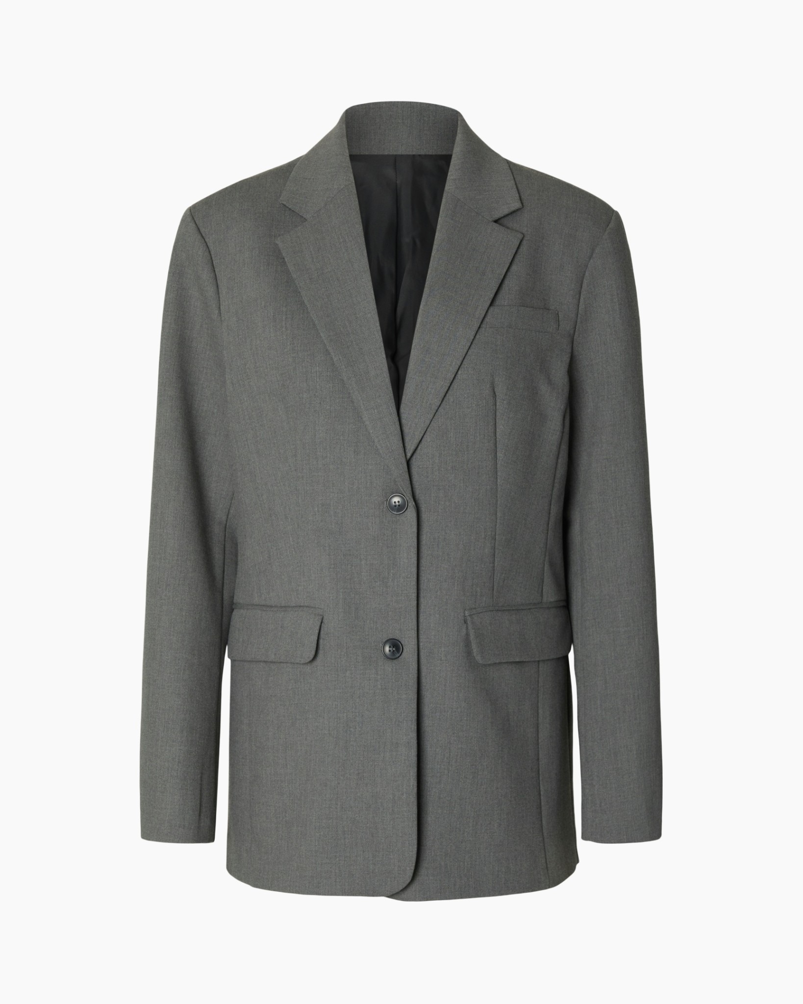 blazer, blazer mannelijk, grijs, tweeknop, gesloten rand