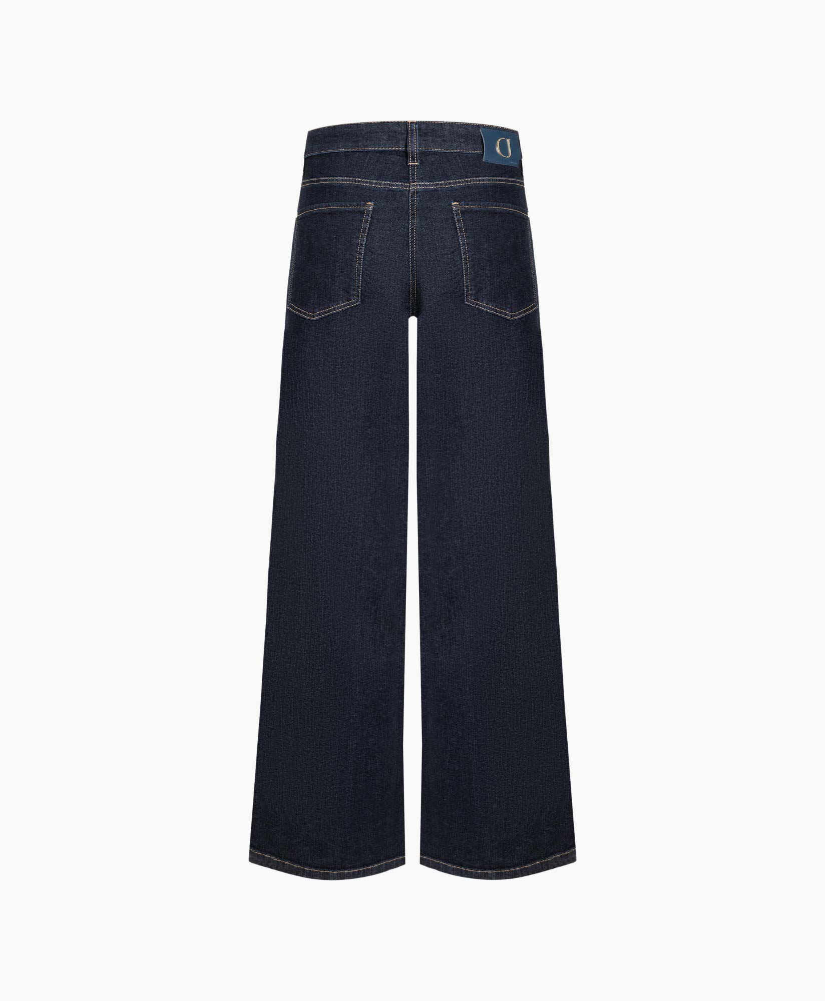 Cambio Jeans Palazzo Dark Hr Stretch Blue Denim Blauw