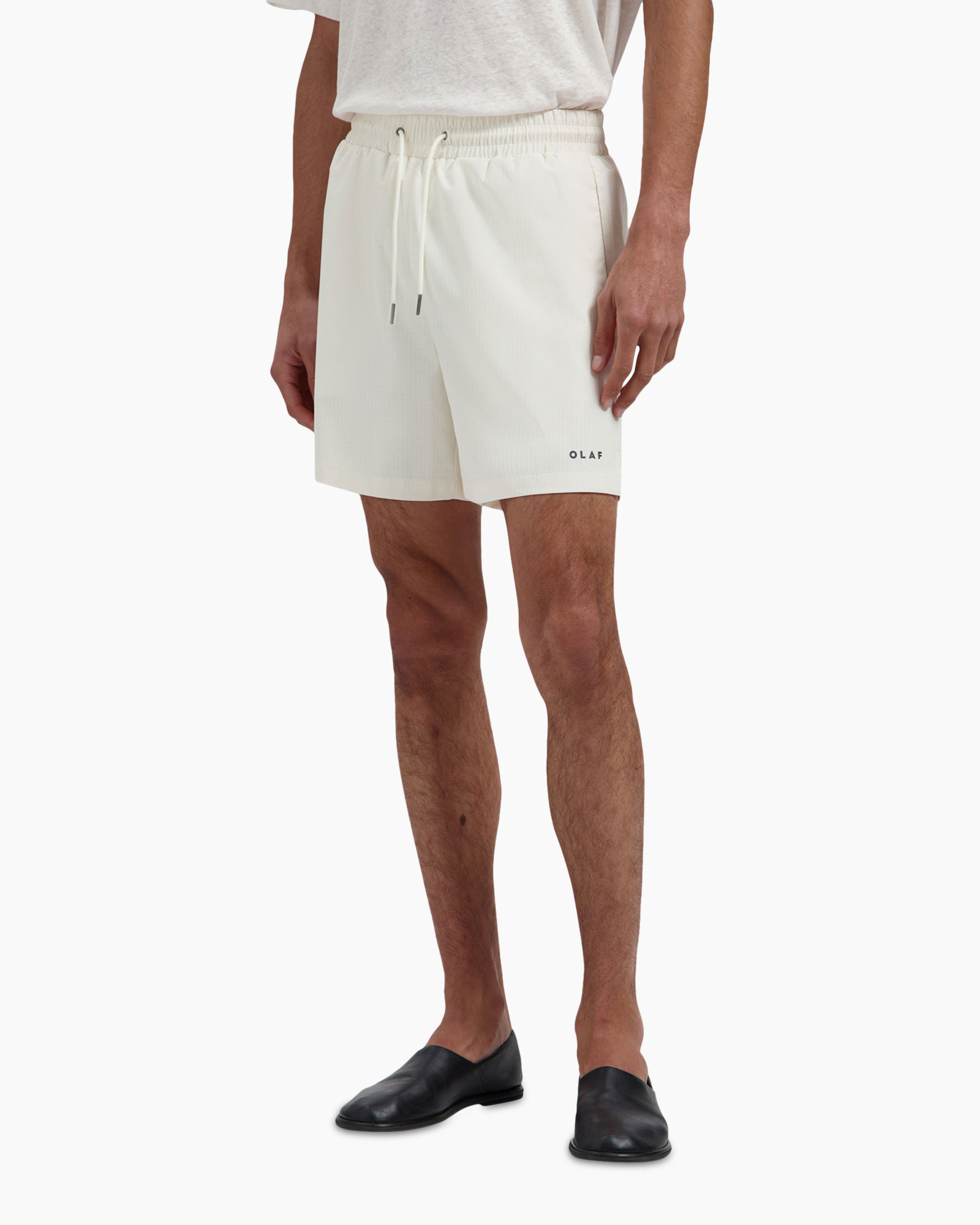 shorts, drawstring, beige, men, logo:OLAF