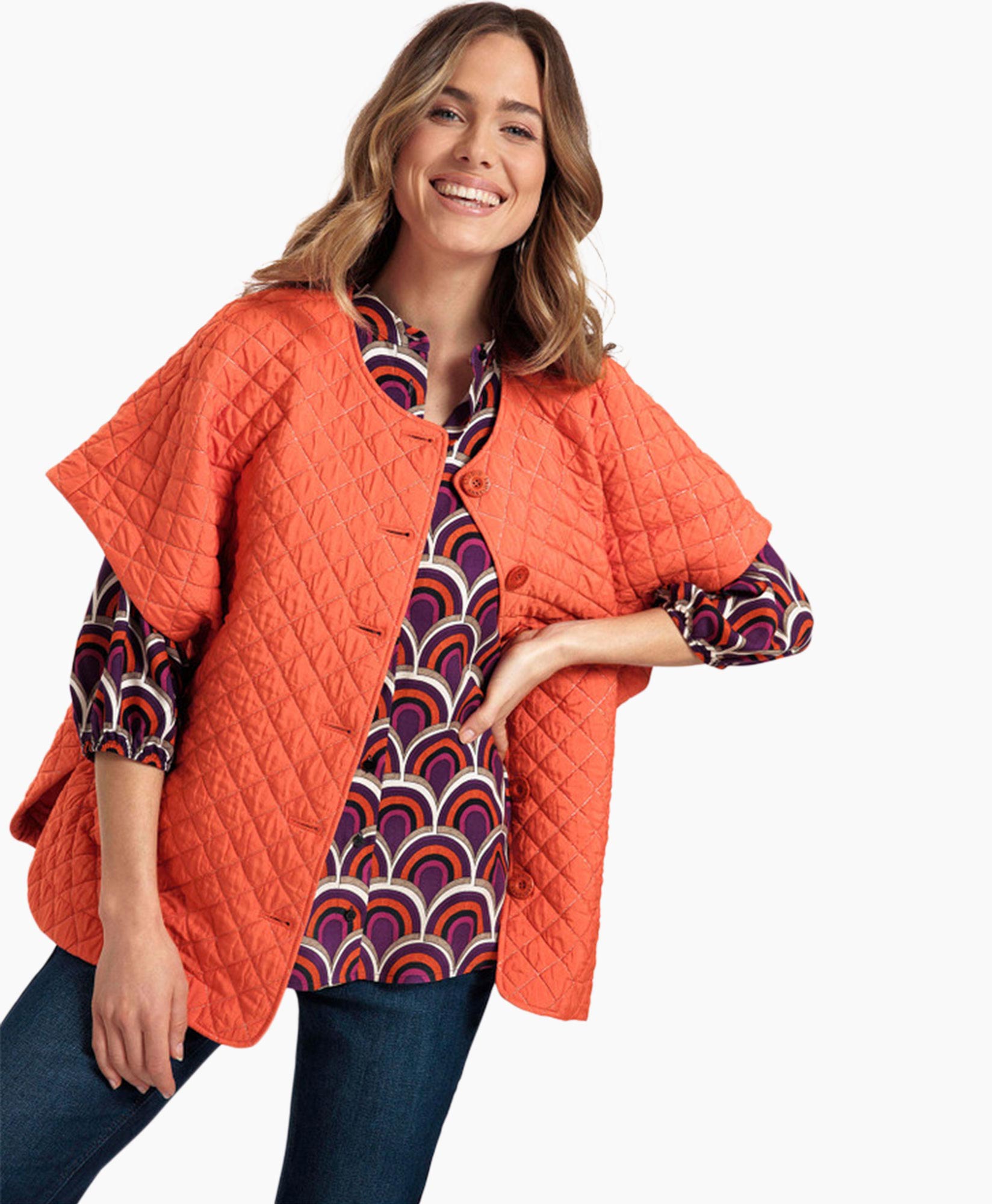 Studio Anneloes Jack Ruth Quilted Waistcoat Oranje