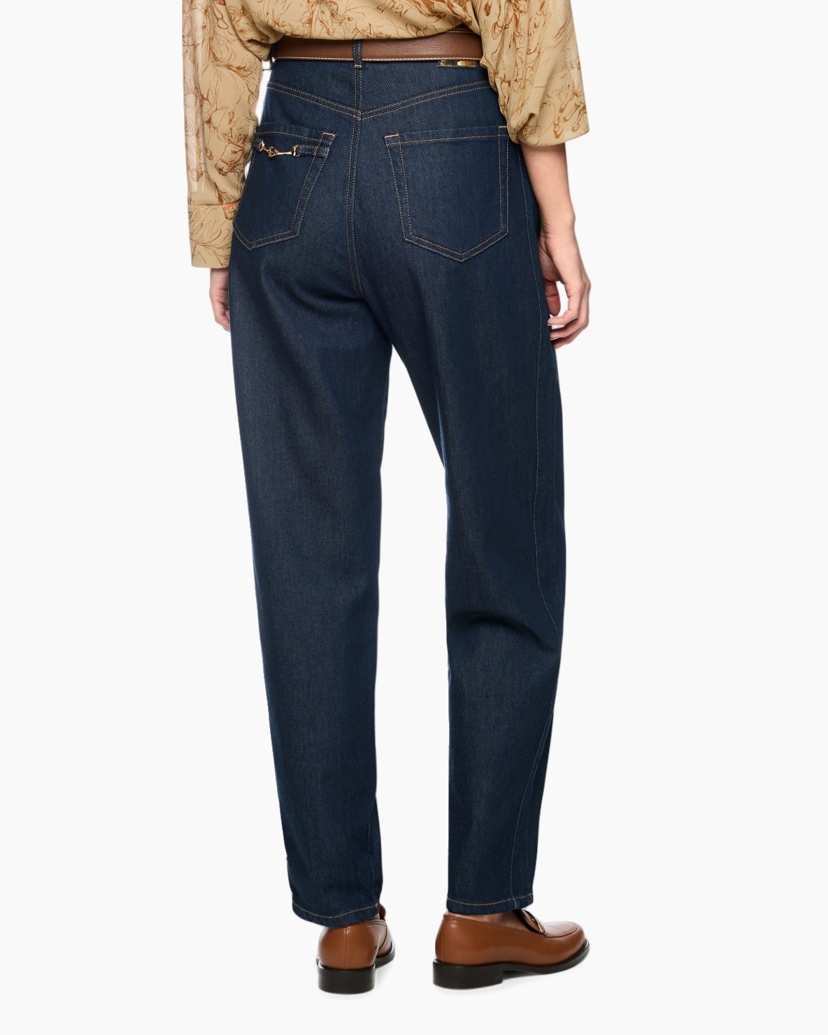 denim, spijkerbroek, wijd, broek, hoge taille?