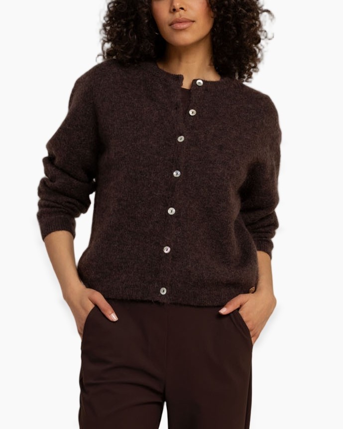 Vest Bibi Cardigan Donker Bruin