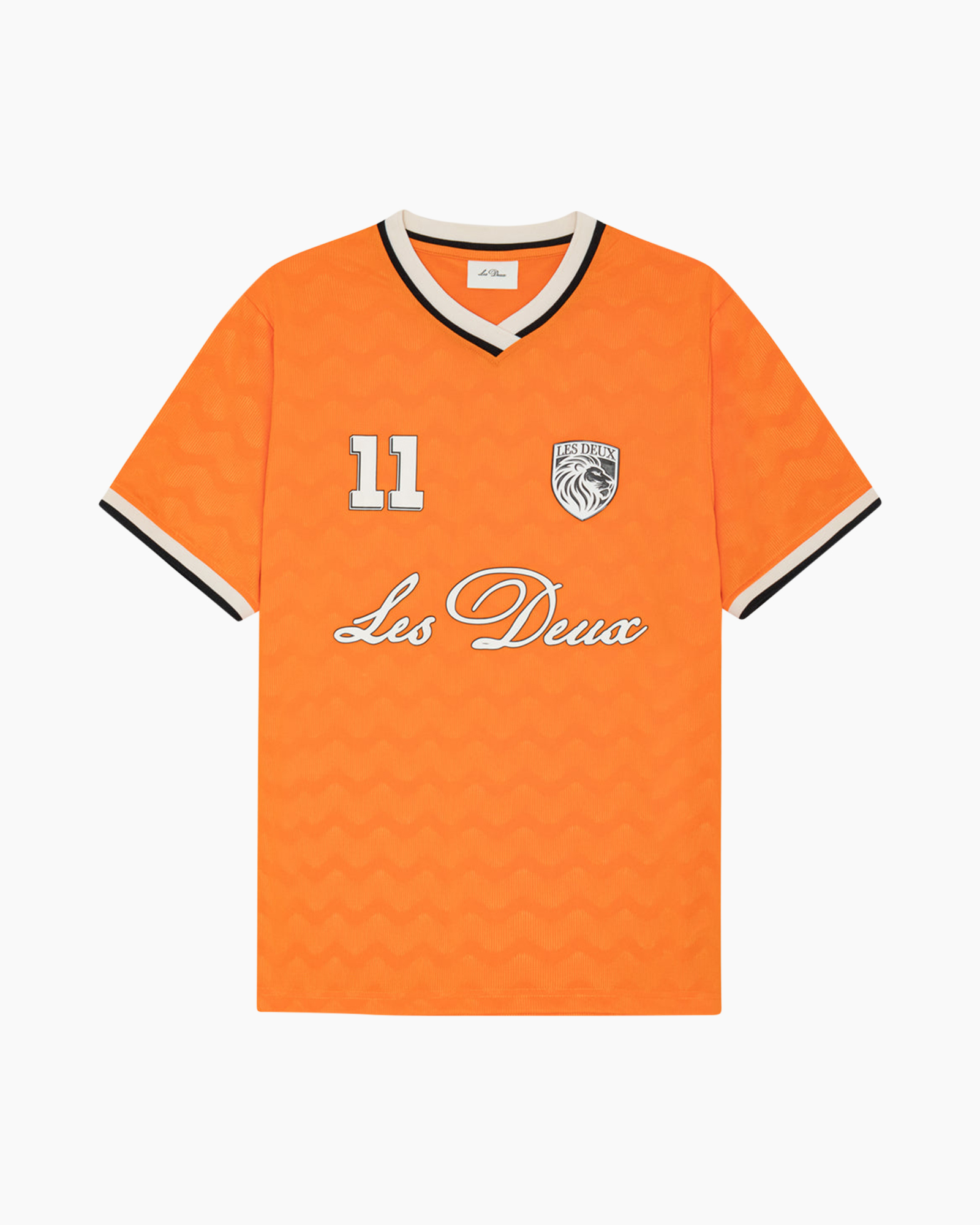 trui, t-shirt, oranje, v-hals, merklogo