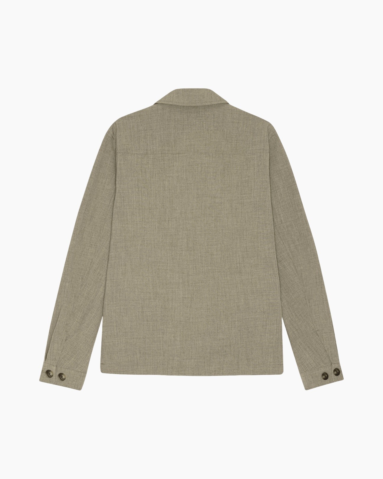 jas, beige, linnenmix, knopen, kraag