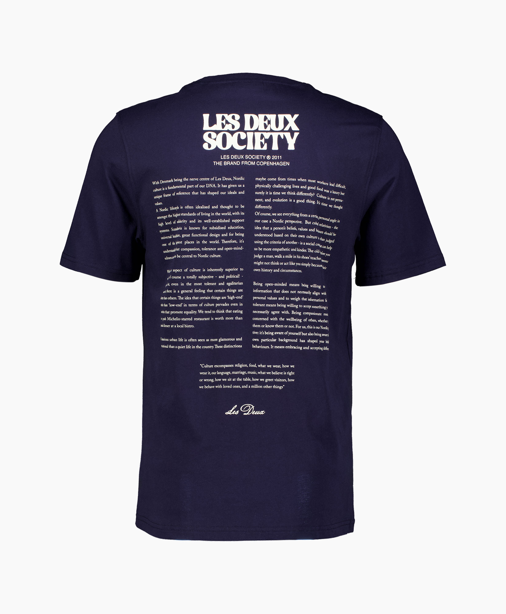 T-shirt Korte Mouw Society Donker Blauw