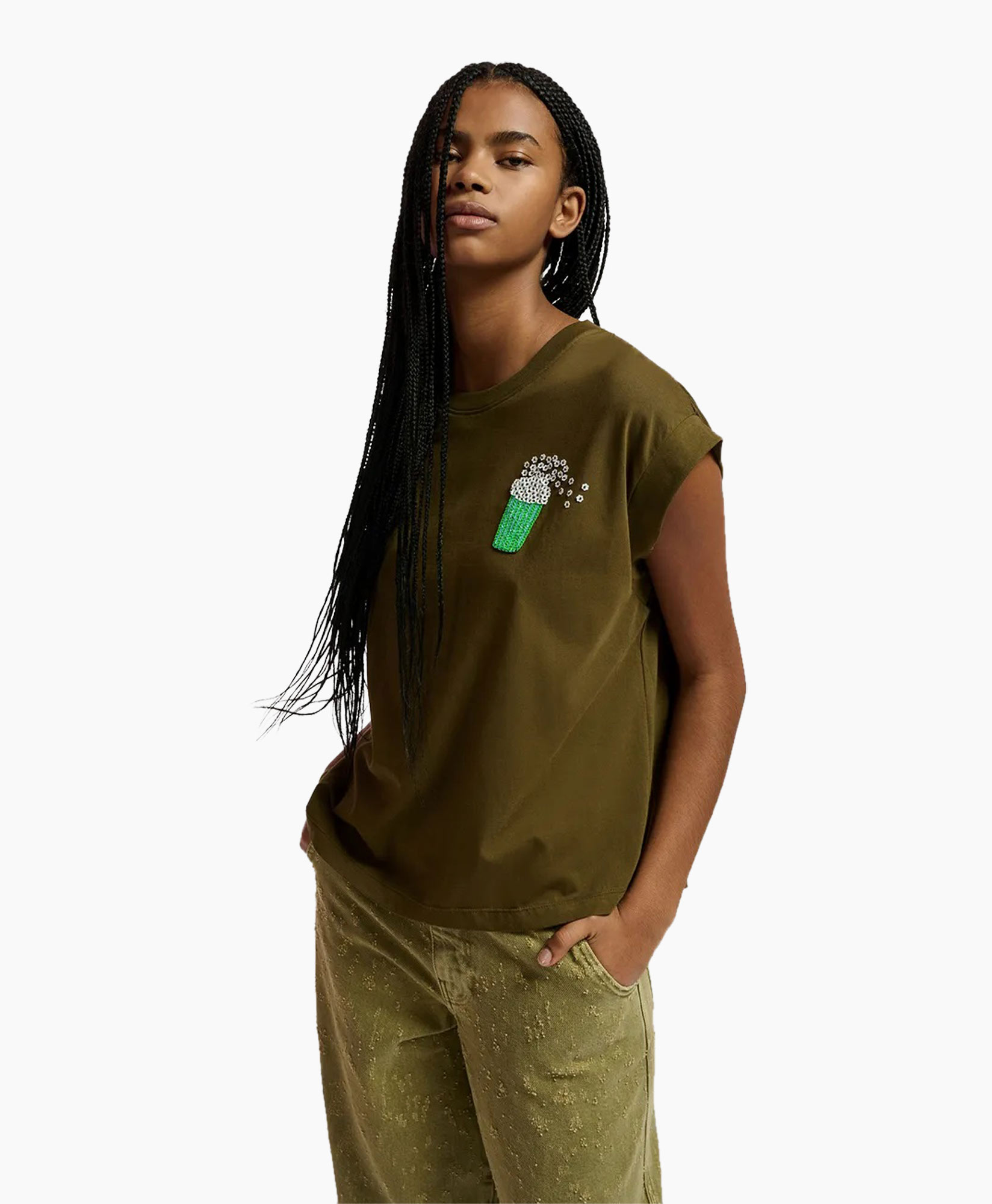 Essentiel Antwerp T-shirt Korte Mouw Faustina Groen