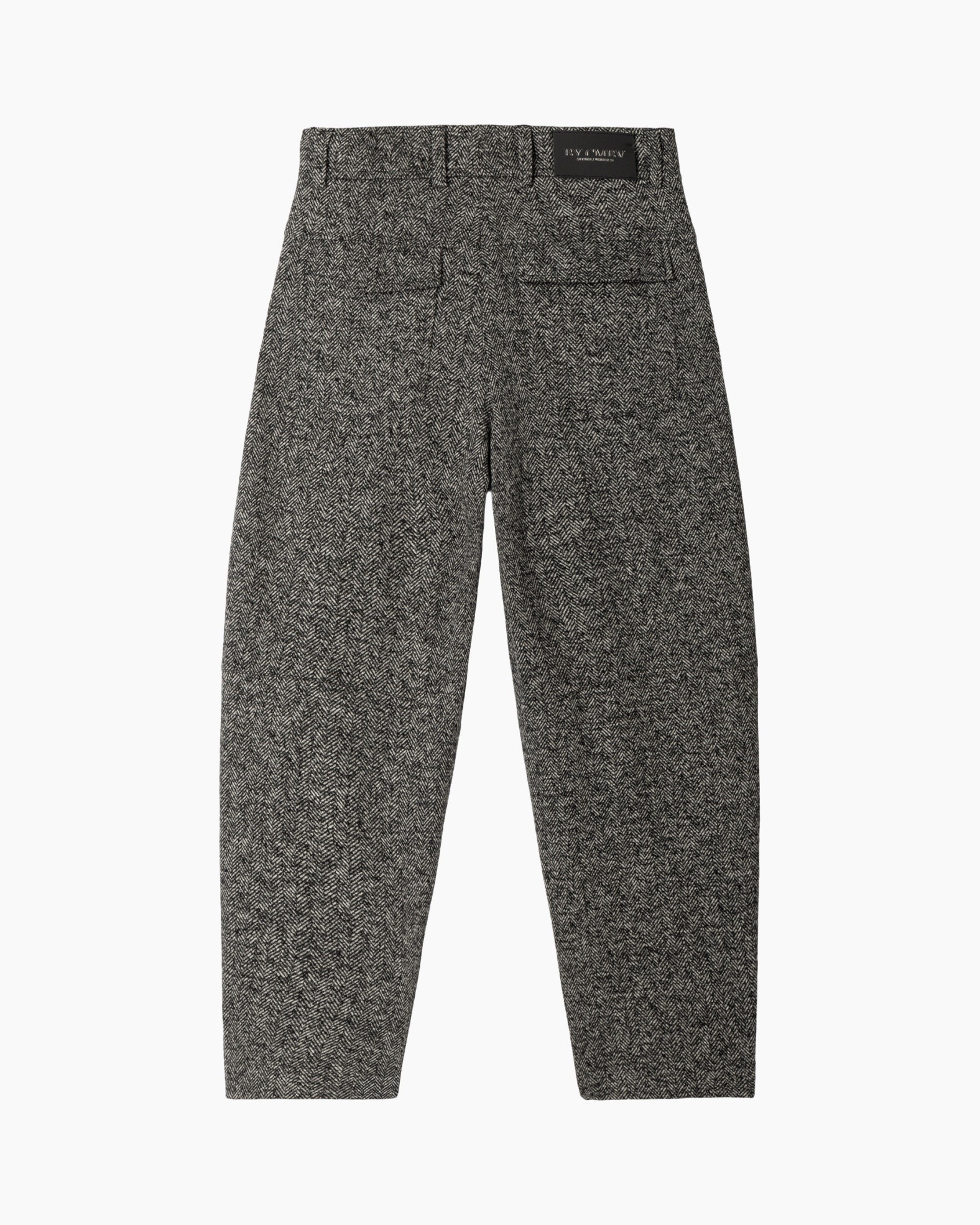 broek, tweed, grijs, broeken, elastic-waist