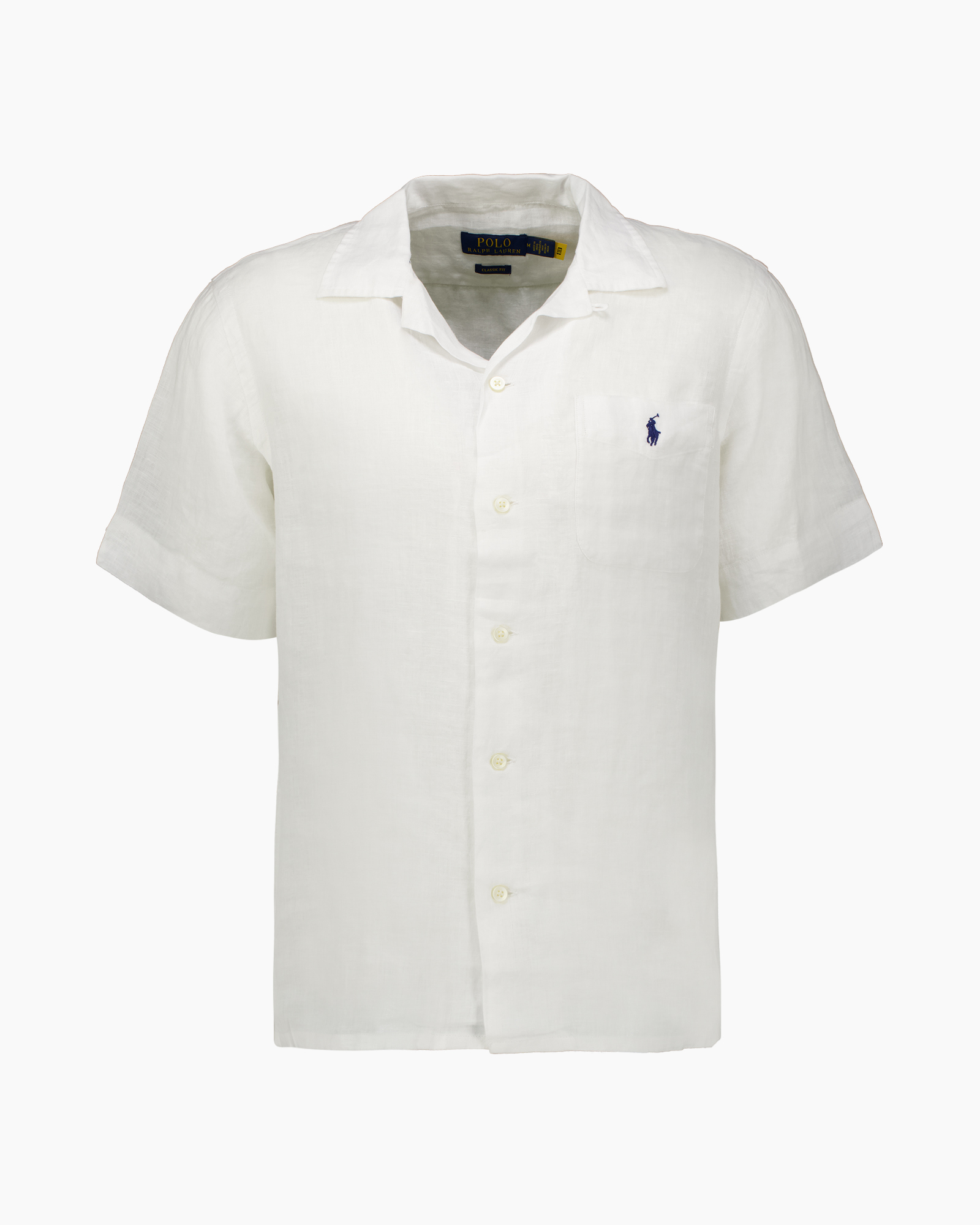 mouwloos, linnen, wit, knopen-mals, polo-logo