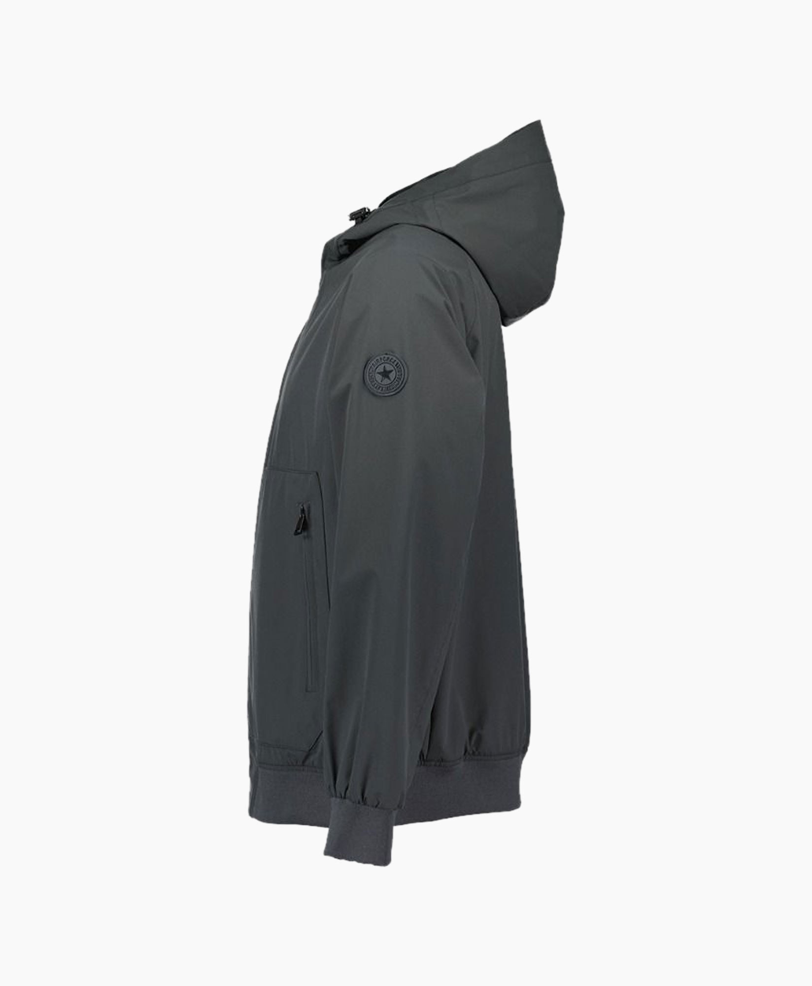 Jack Hooded Four-fay Stretch Donker Grijs