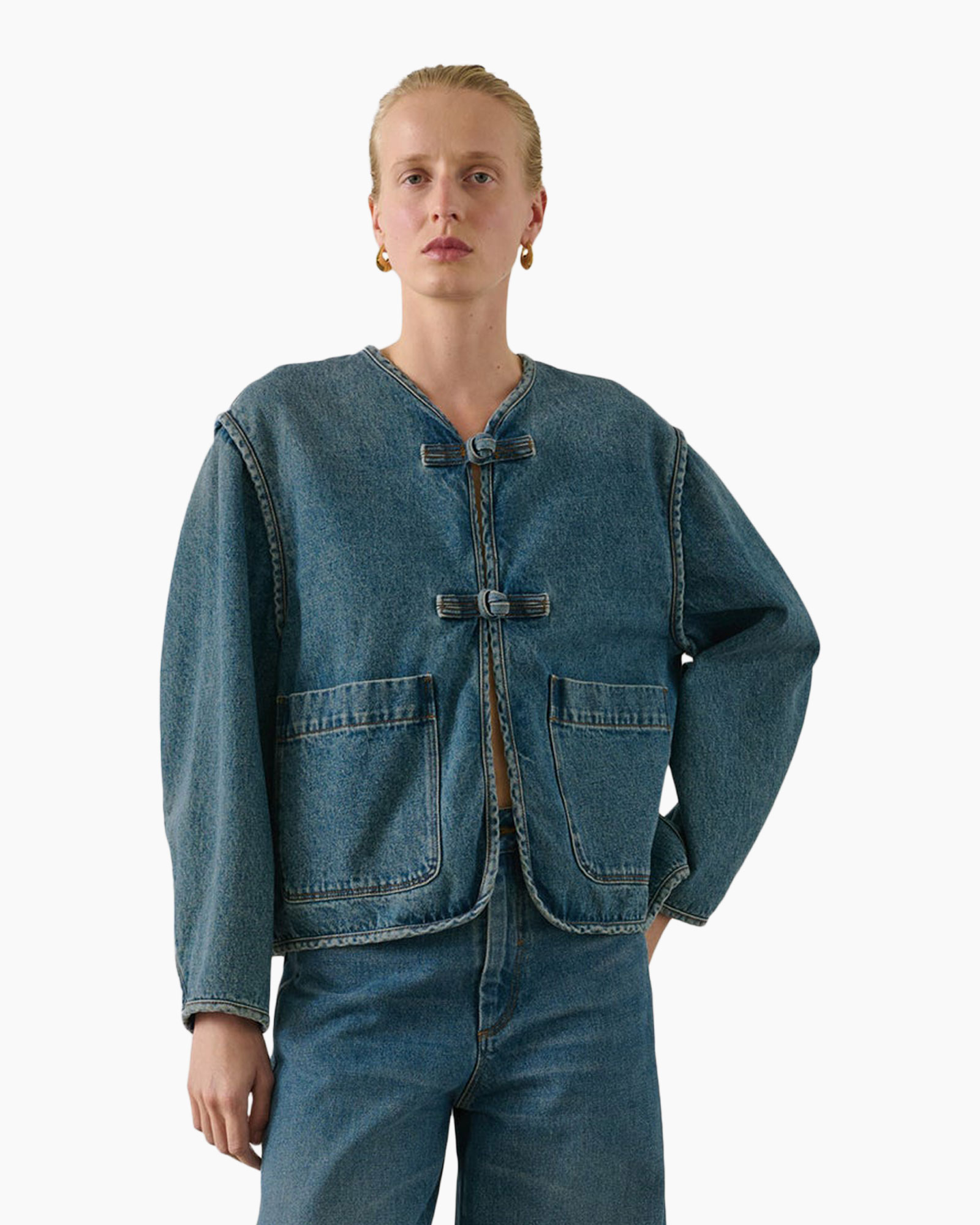 denim, jacket, jeans, blauw, denim jas