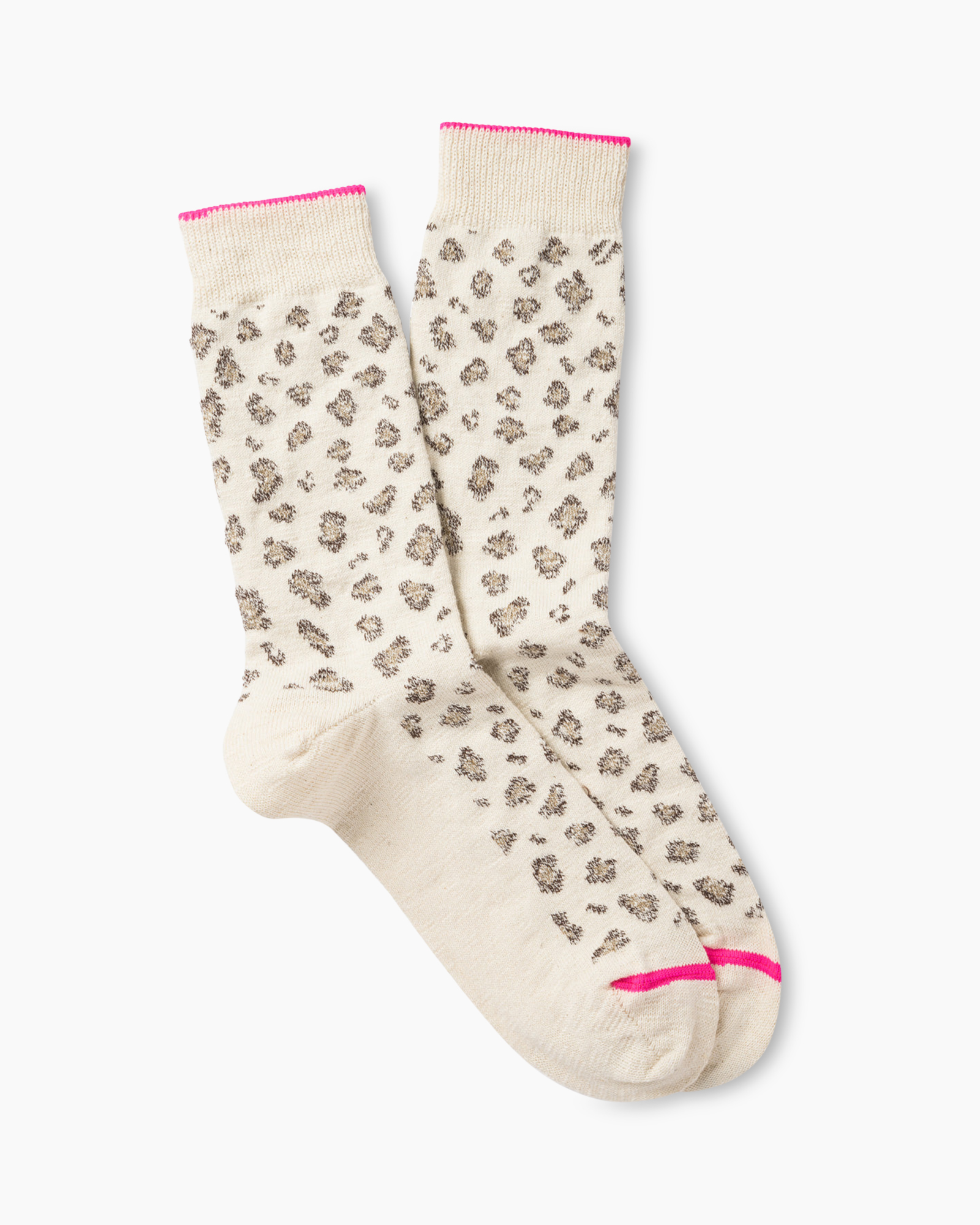 socks, ankle socks, leopard print, cream, knit pattern