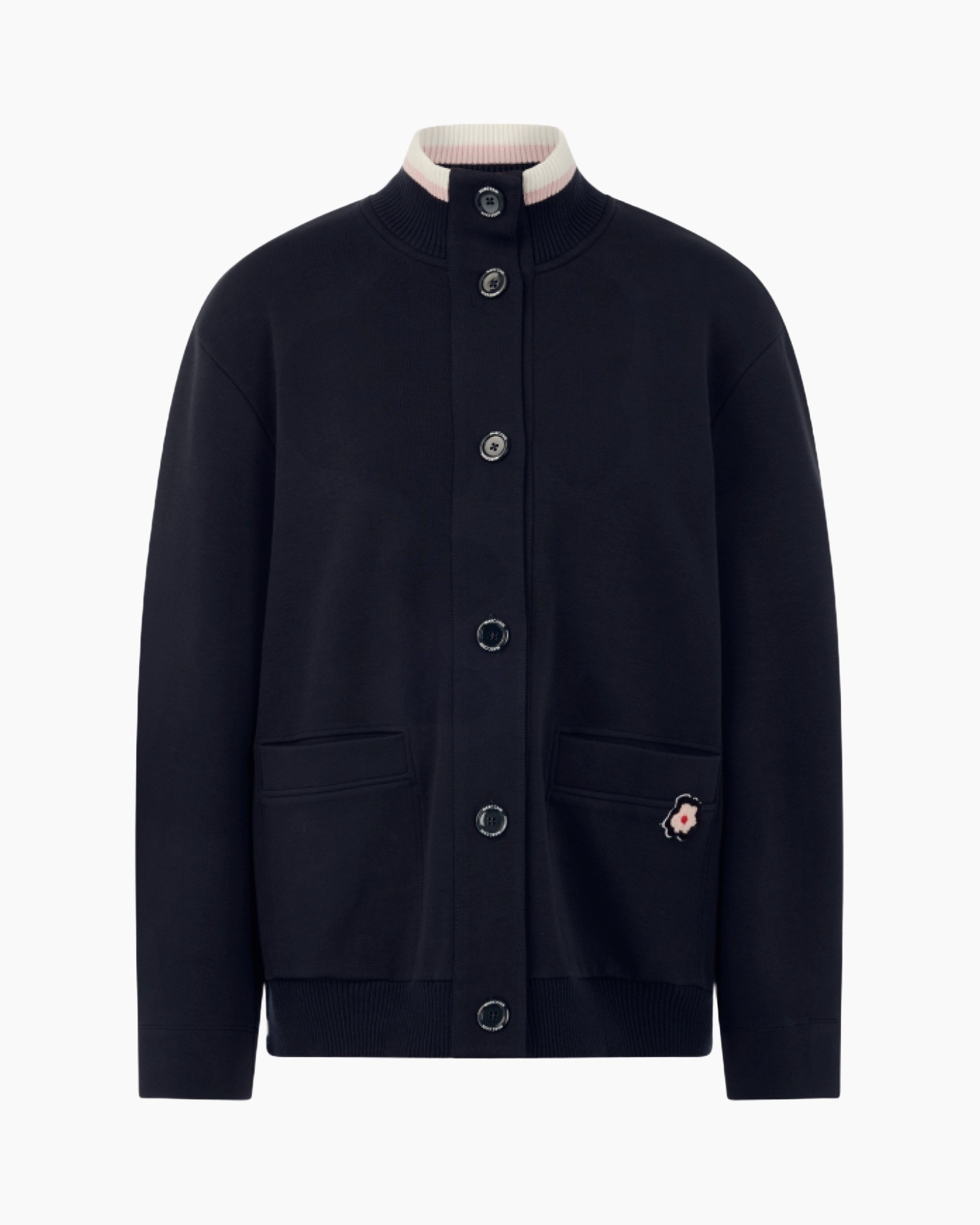 cardigan, lange mouwen, knopen, zakken, donkerblauw
