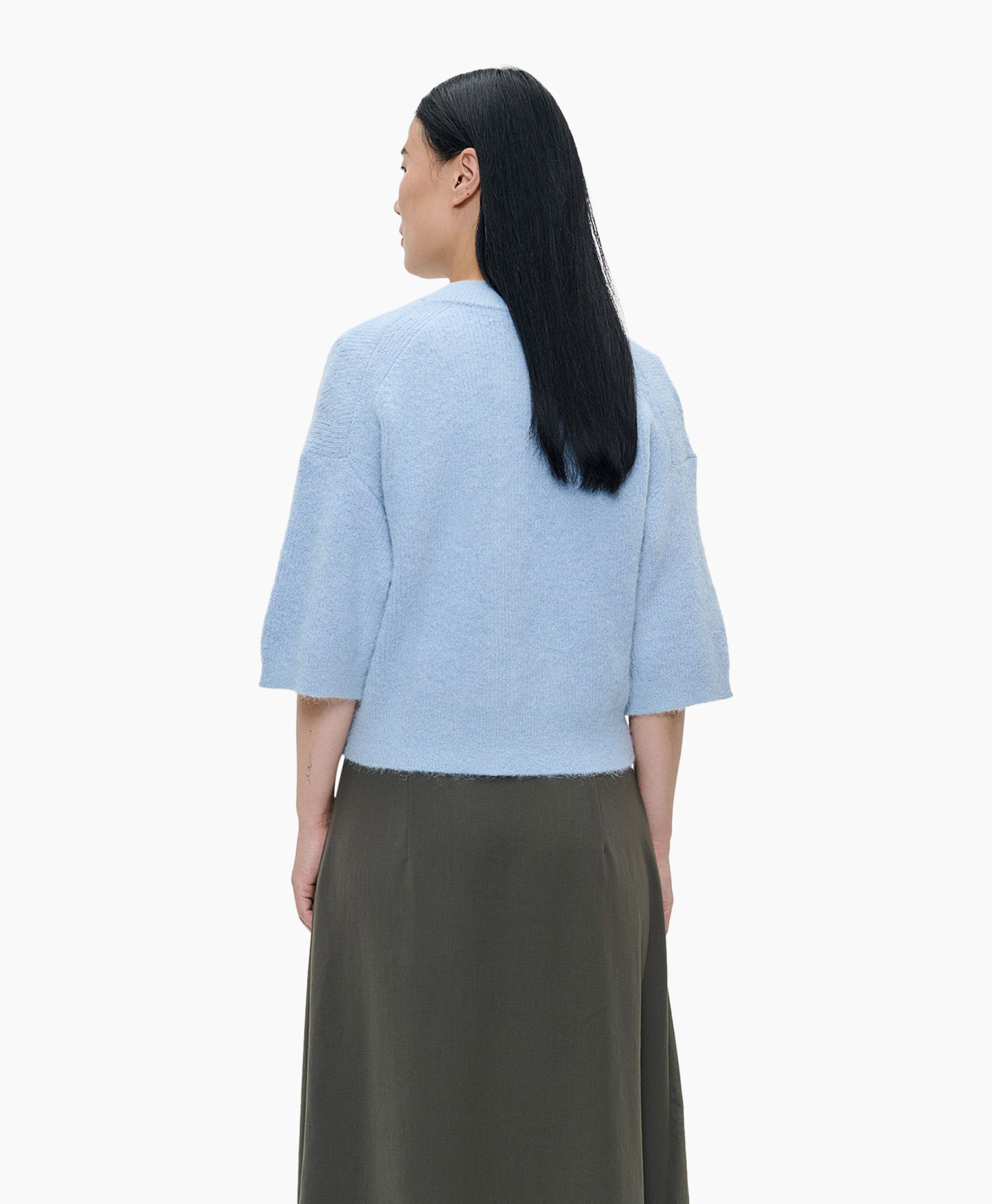 Vest Alpaca Short Sleeve Blauw