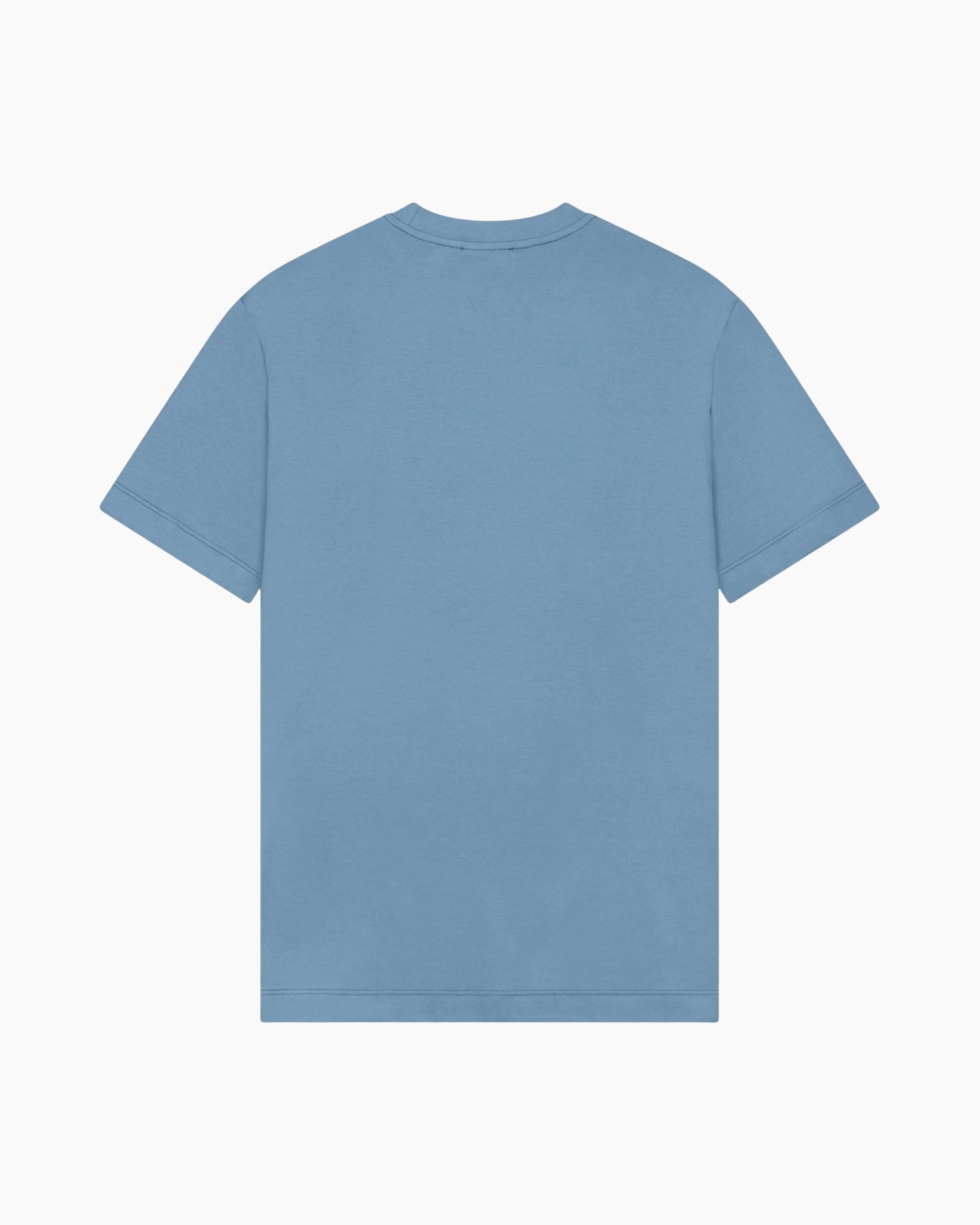 t-shirt, short sleeves, effen kleur, blauw, crewnek