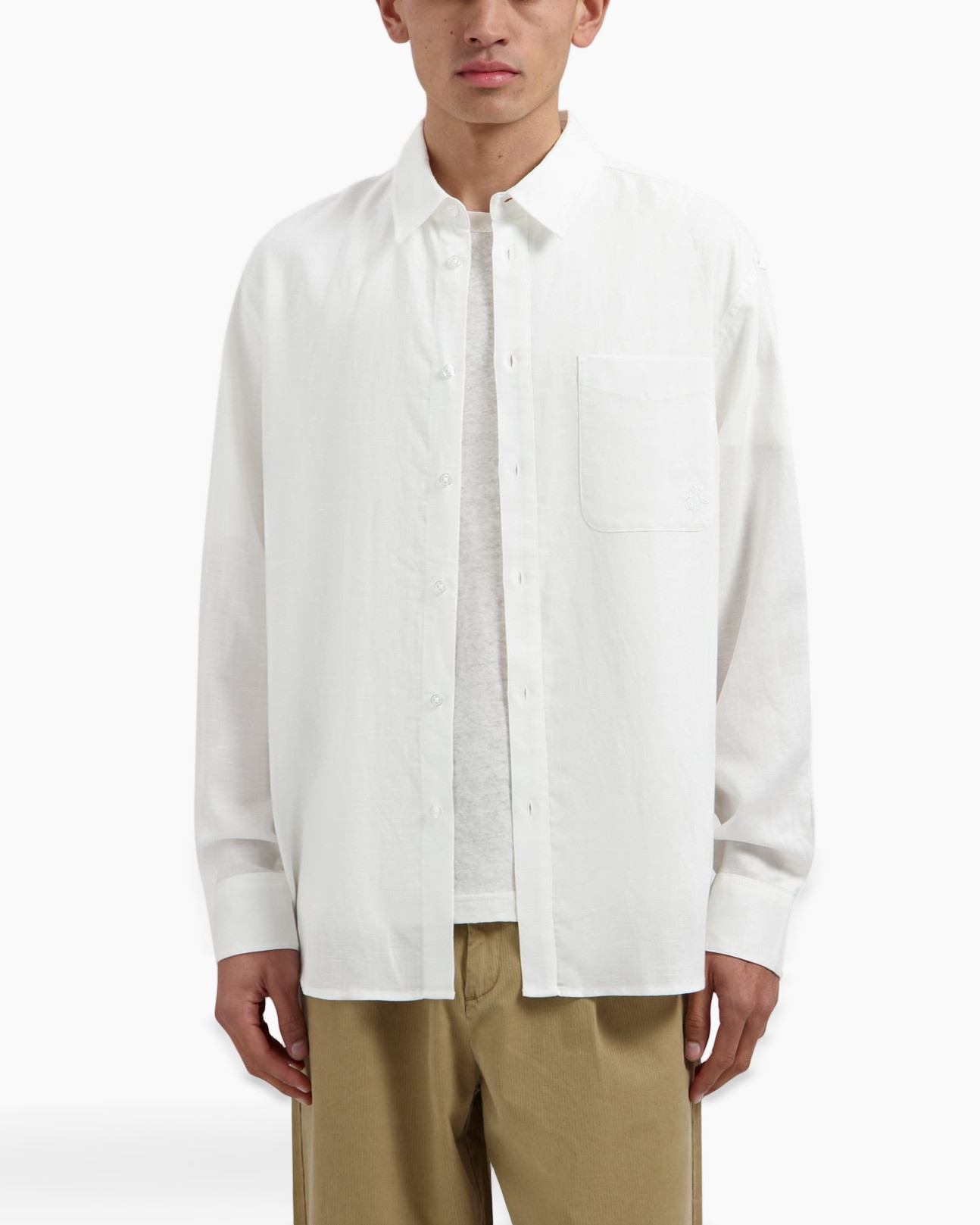 hemd, wit shirt, knopen, zak, lange mouw