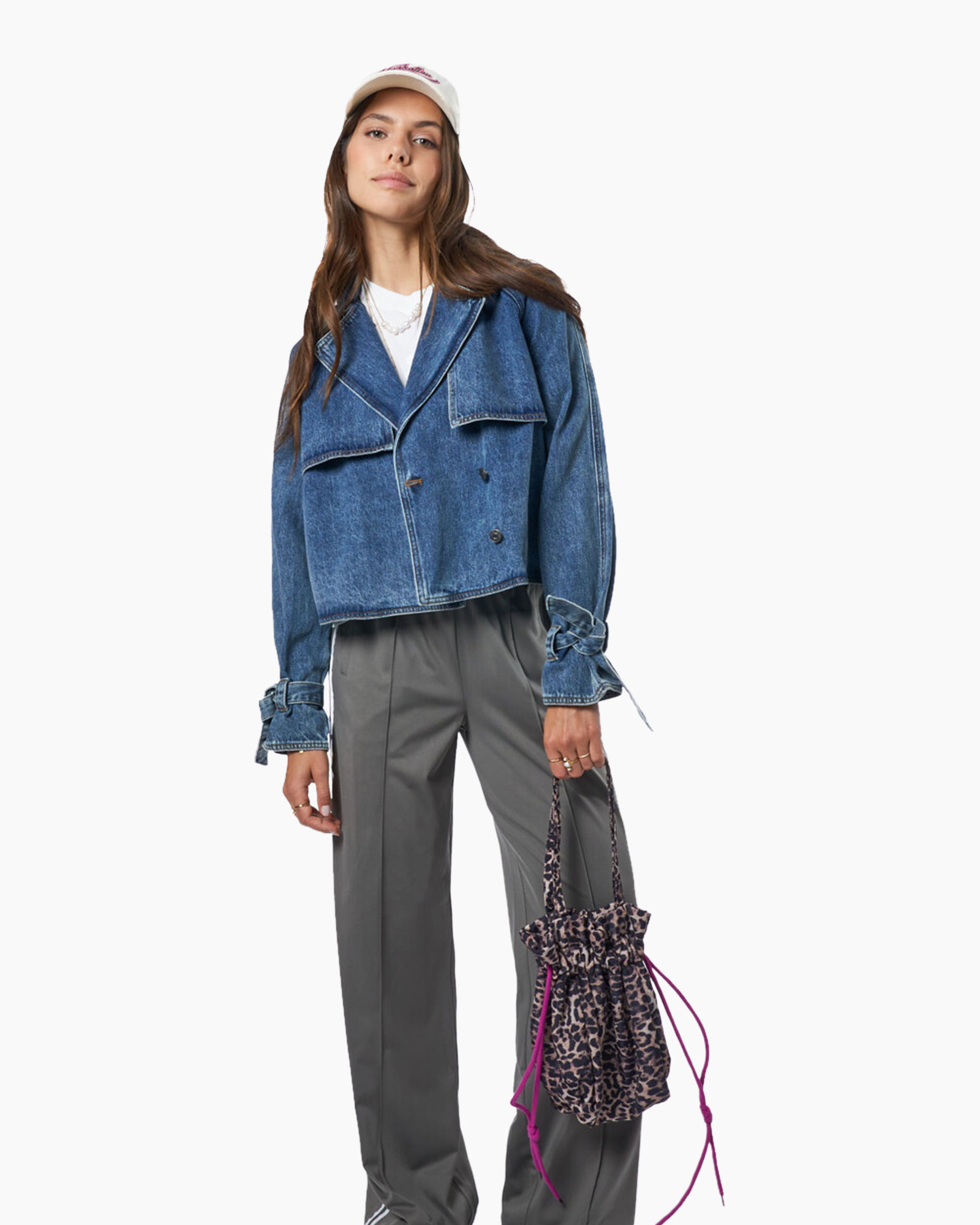 Jack Denim Trenchcoat Blauw