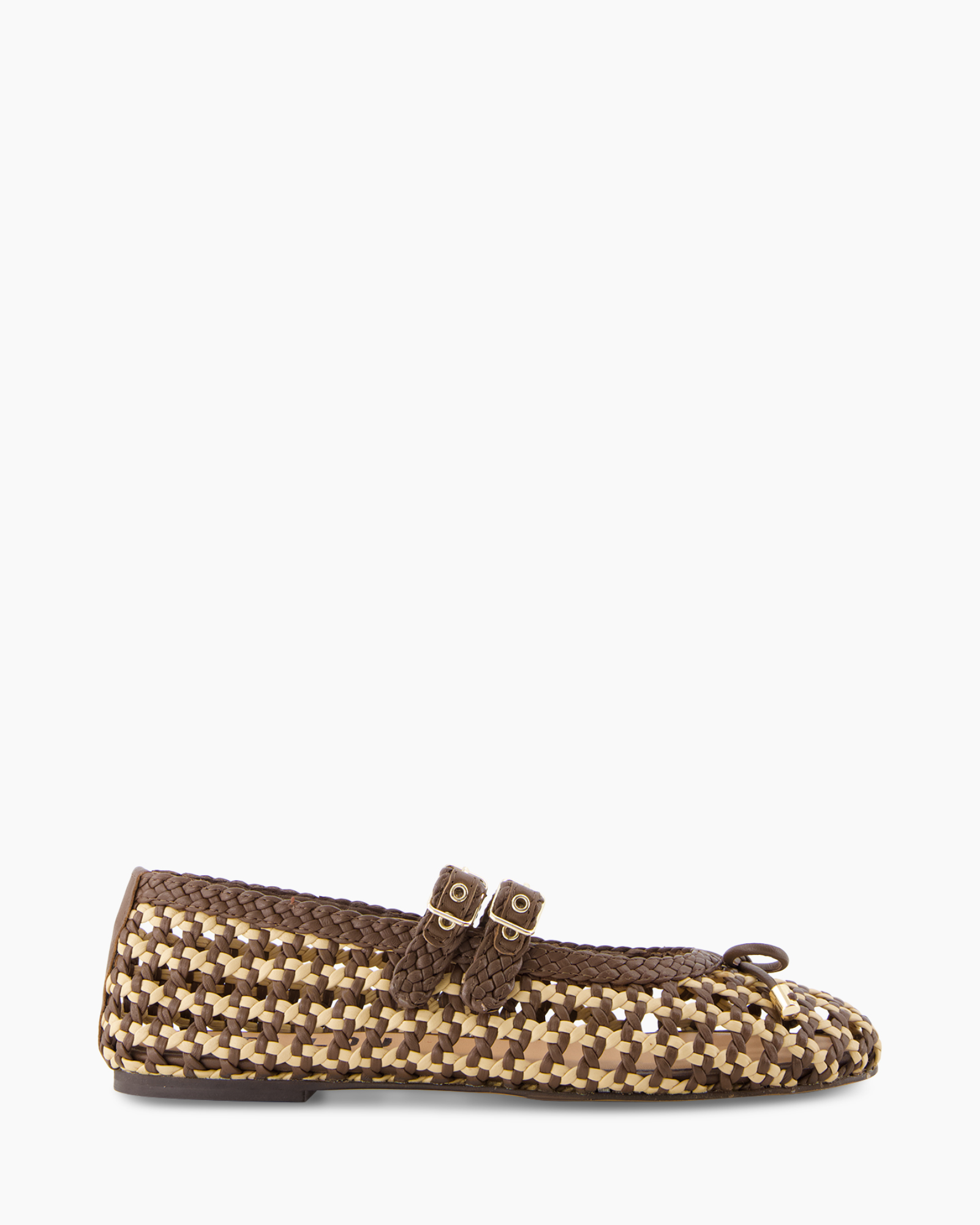 woven, slip-on, loafer, buckle, two-tone