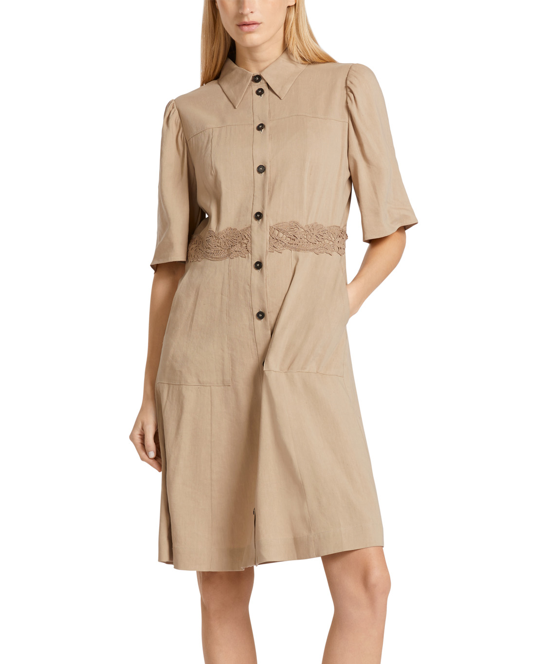 Marccain Collectie Jurk Uc 21.34 W47 Beige