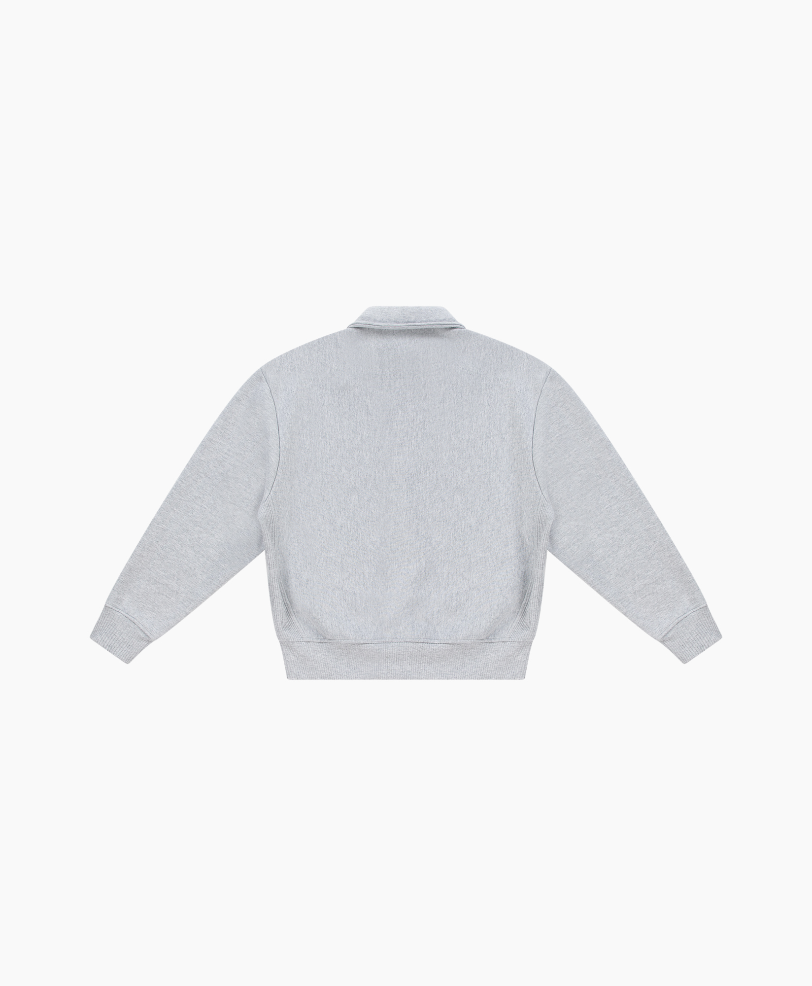 Sweater Company Half Zip Aw25 Licht Grijs