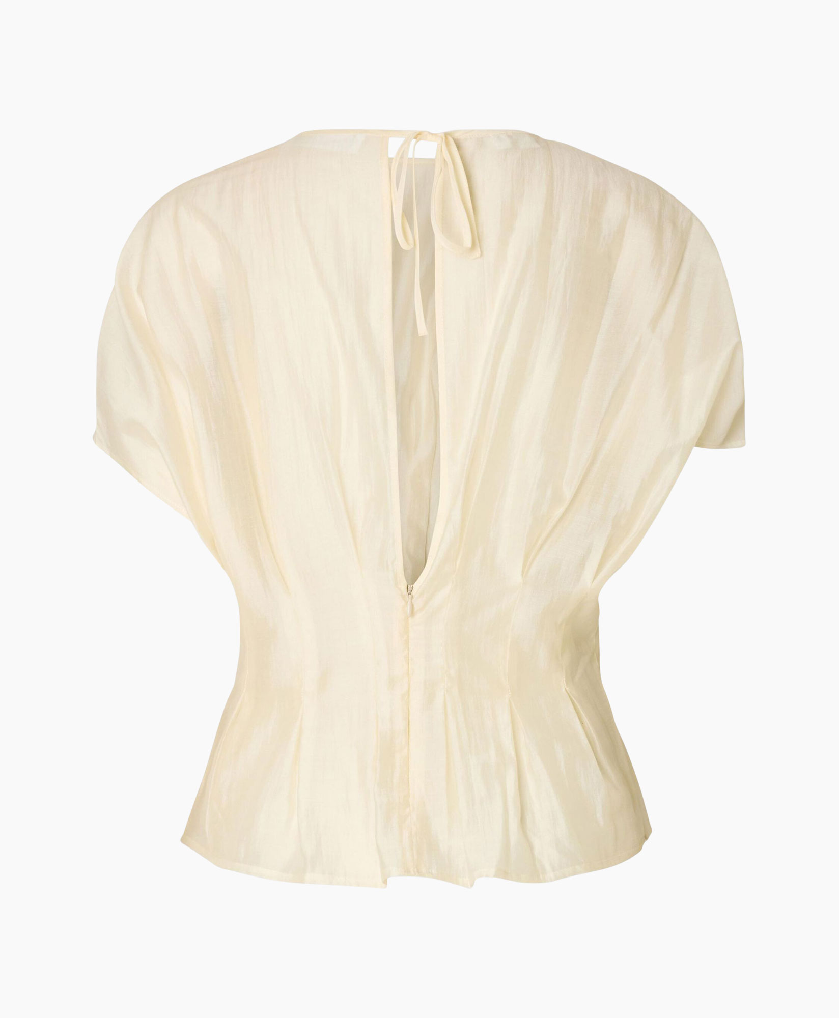 Top Iris Ss O-neck Top Ecru