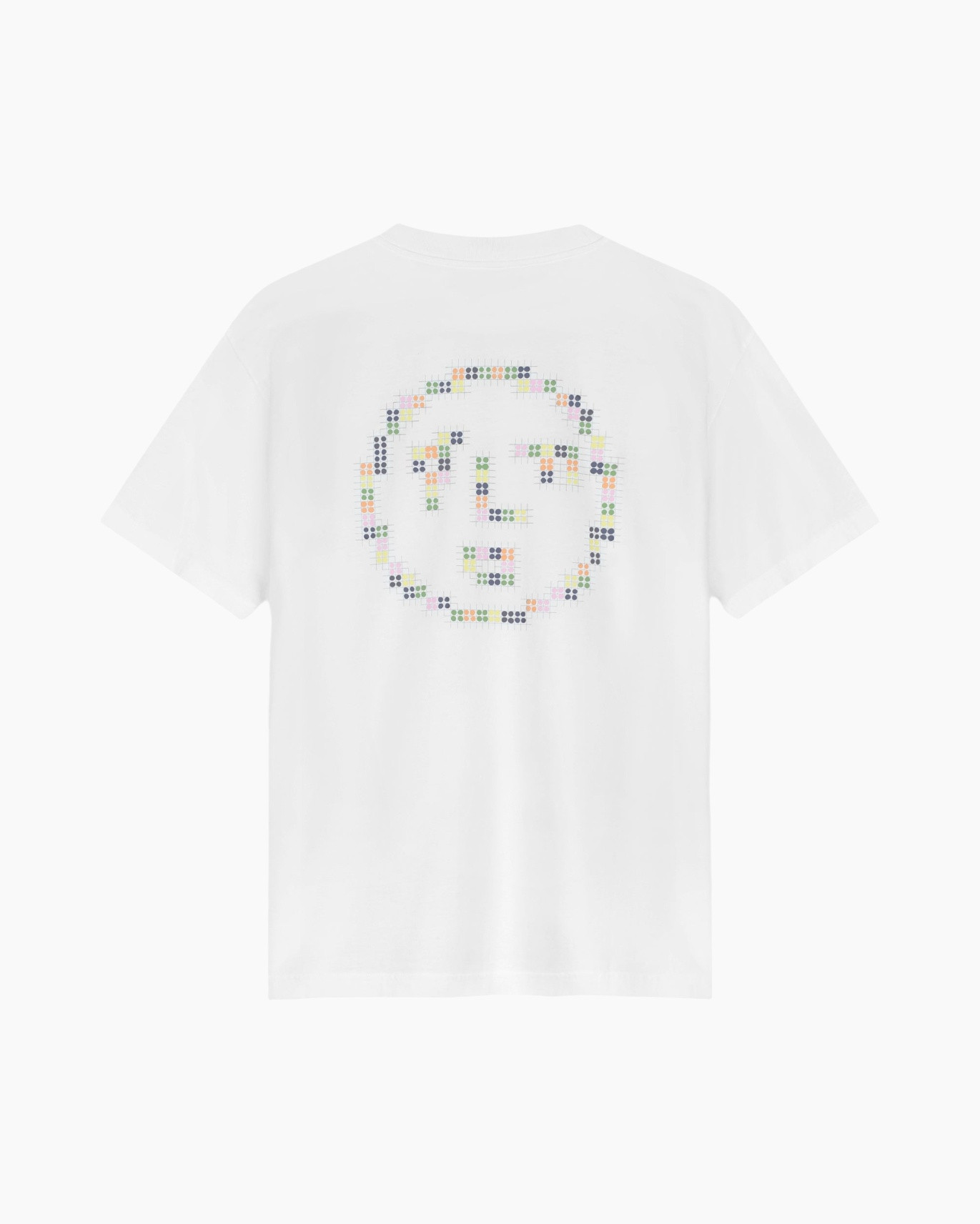 t-shirt, graphic, circle pattern, multicolor, short sleeve
