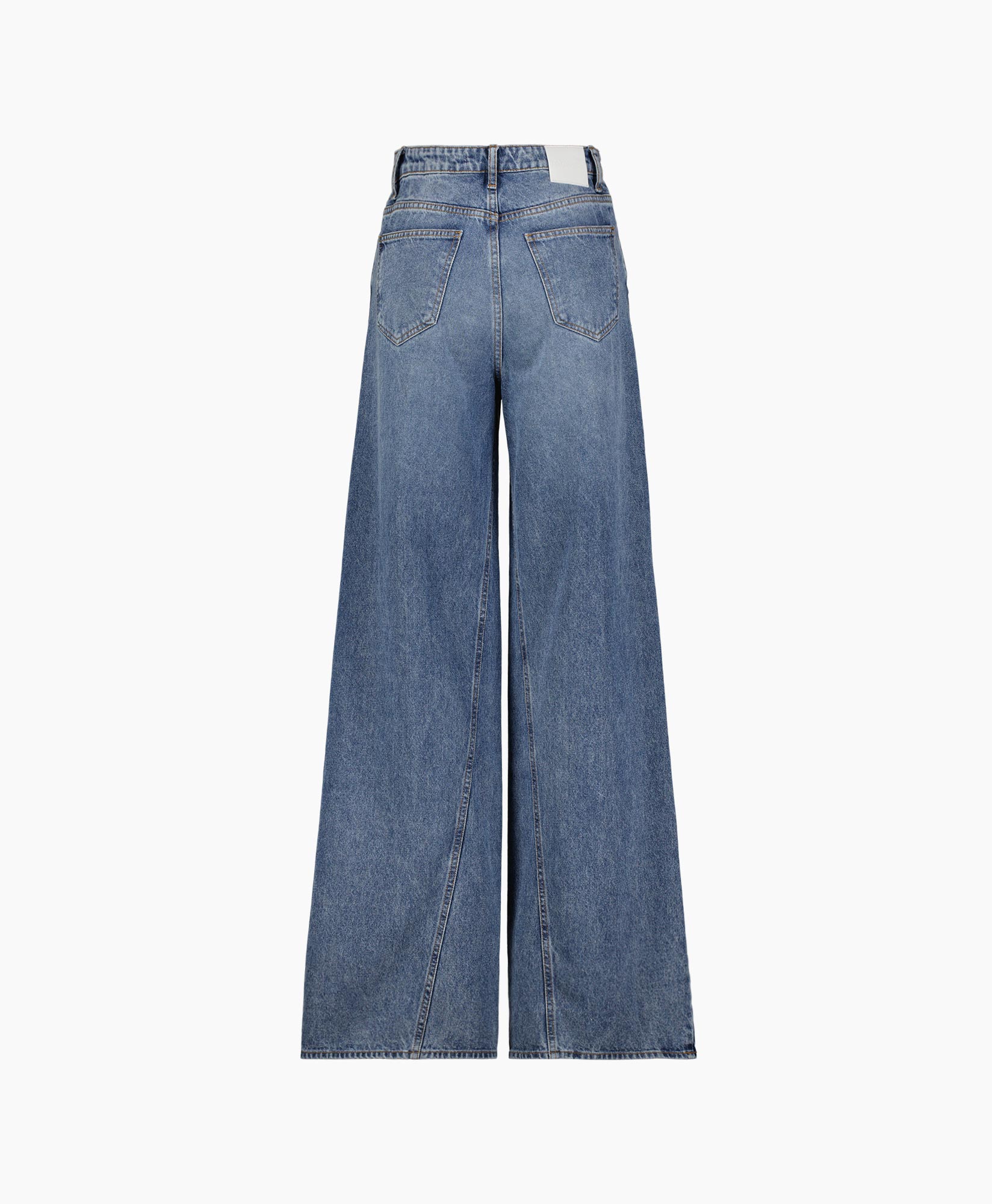 Jeans Vika Long Wide Seam Licht Blauw