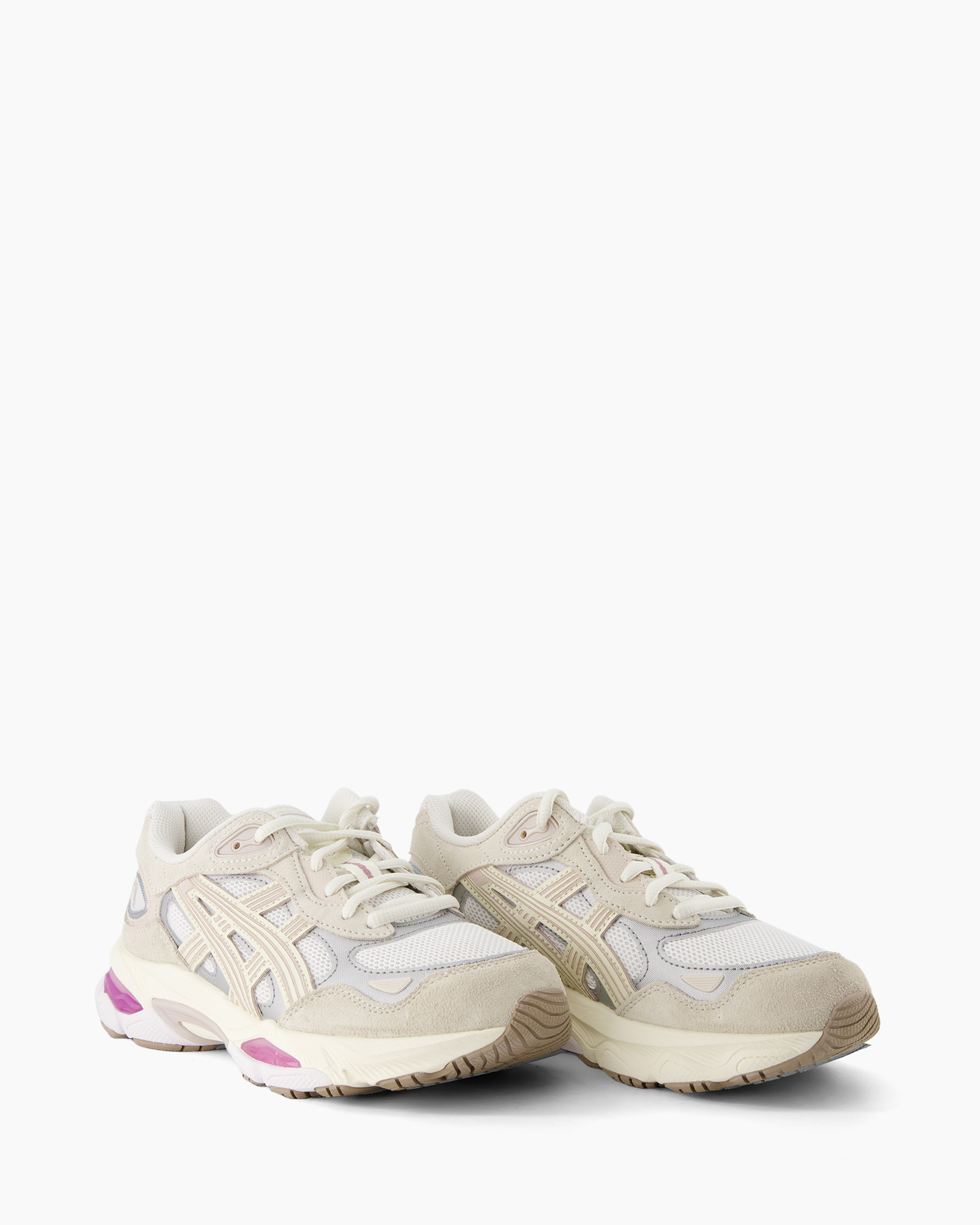 sneakers, sneaker, mesh, suede, beige/pink accents