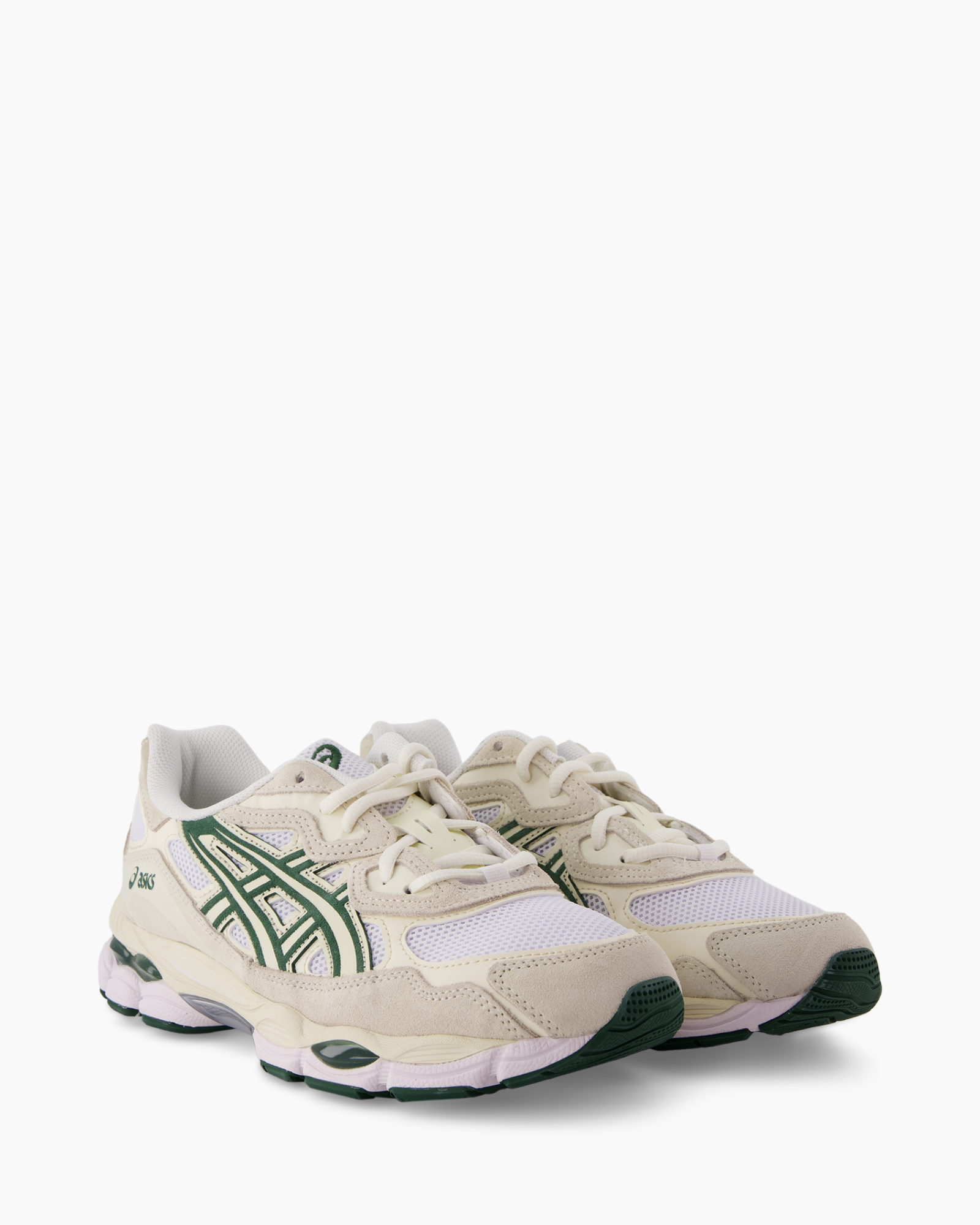 sneakers, sneaker, beige, mesh, groene accenten