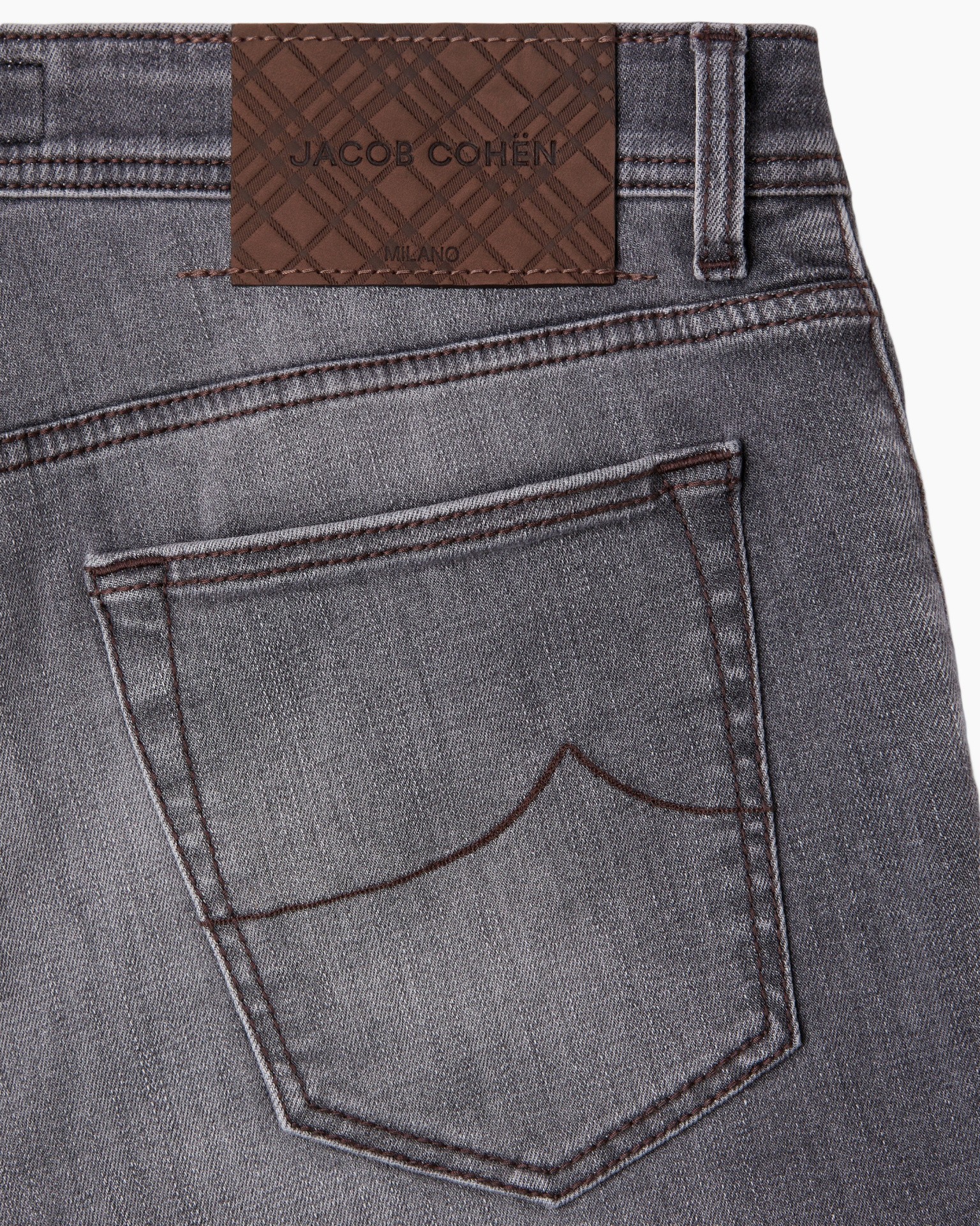 broeken,  denim, grijs, rechte, zakken