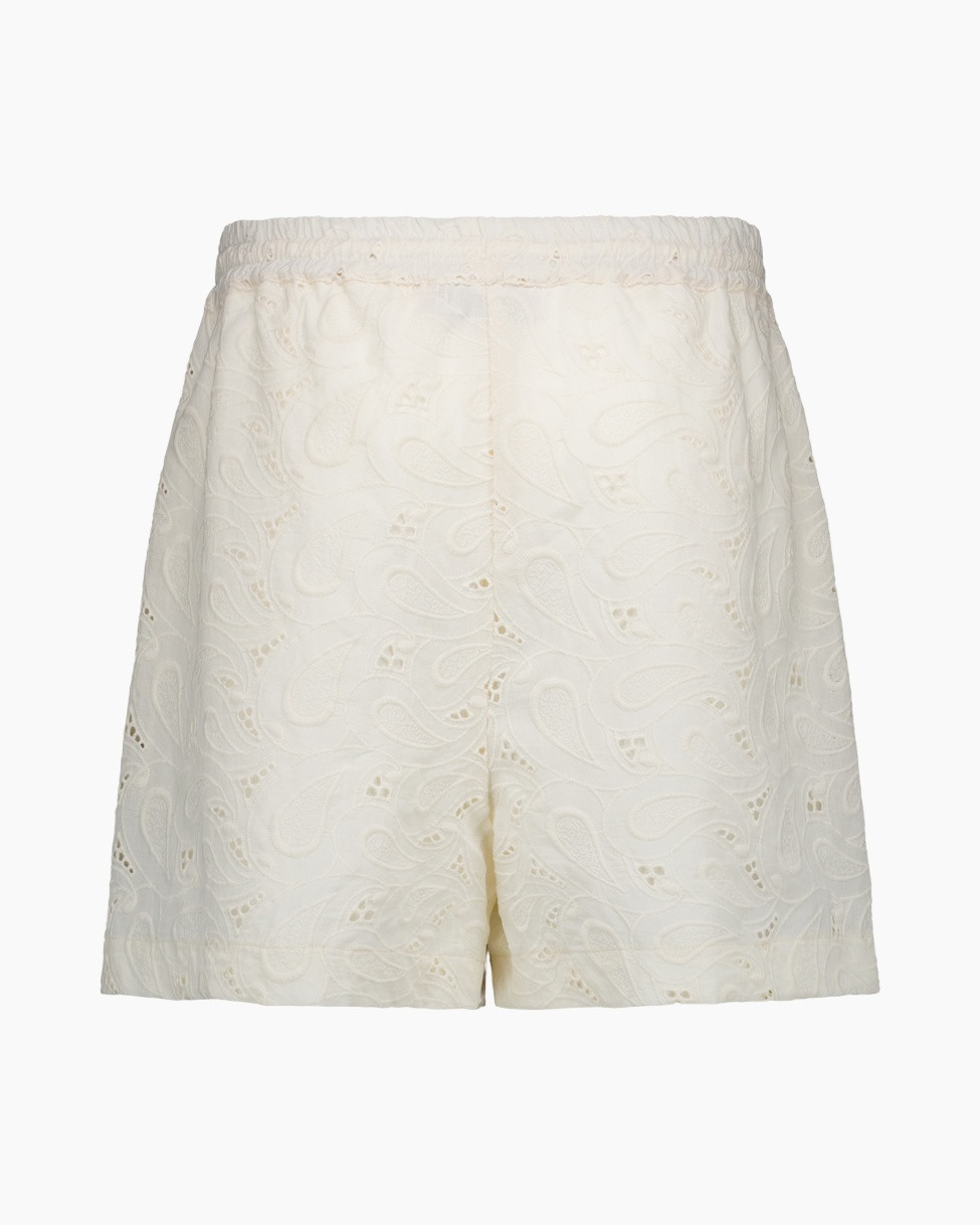 shorts, rok, kousenband?, kant?, crème