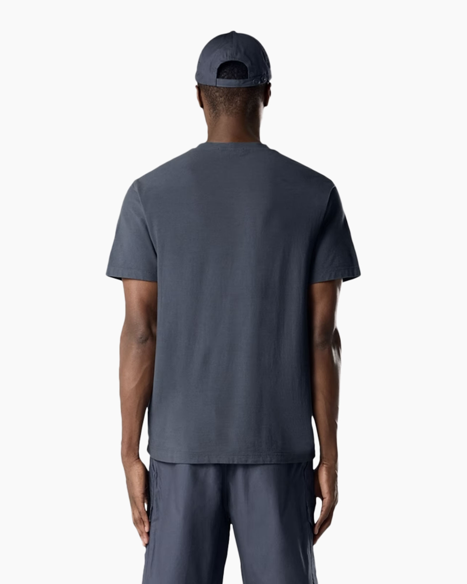 t-shirt, korte mouw, effen, achterkant, rond hals