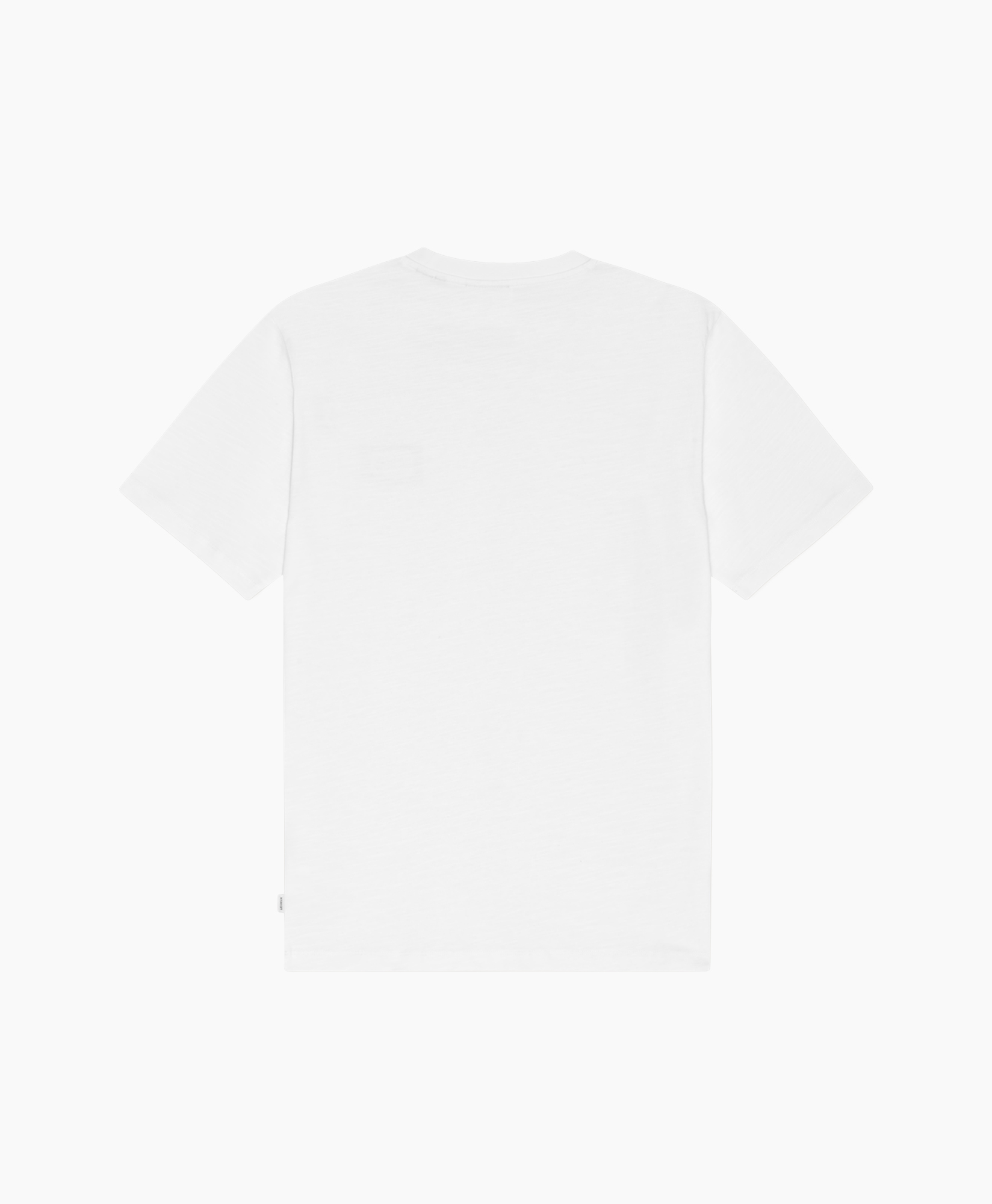 t-shirt, wit, korte mouw, logo patch, effen