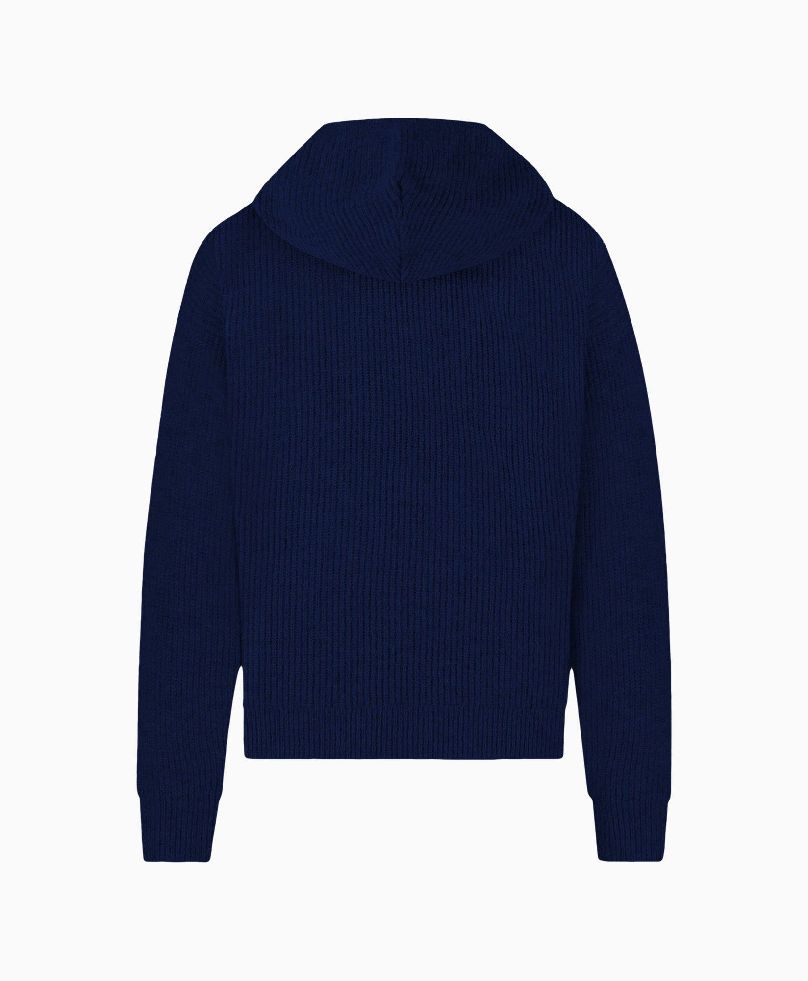 Hoodie Knitted Logo Hoodie Donker Blauw