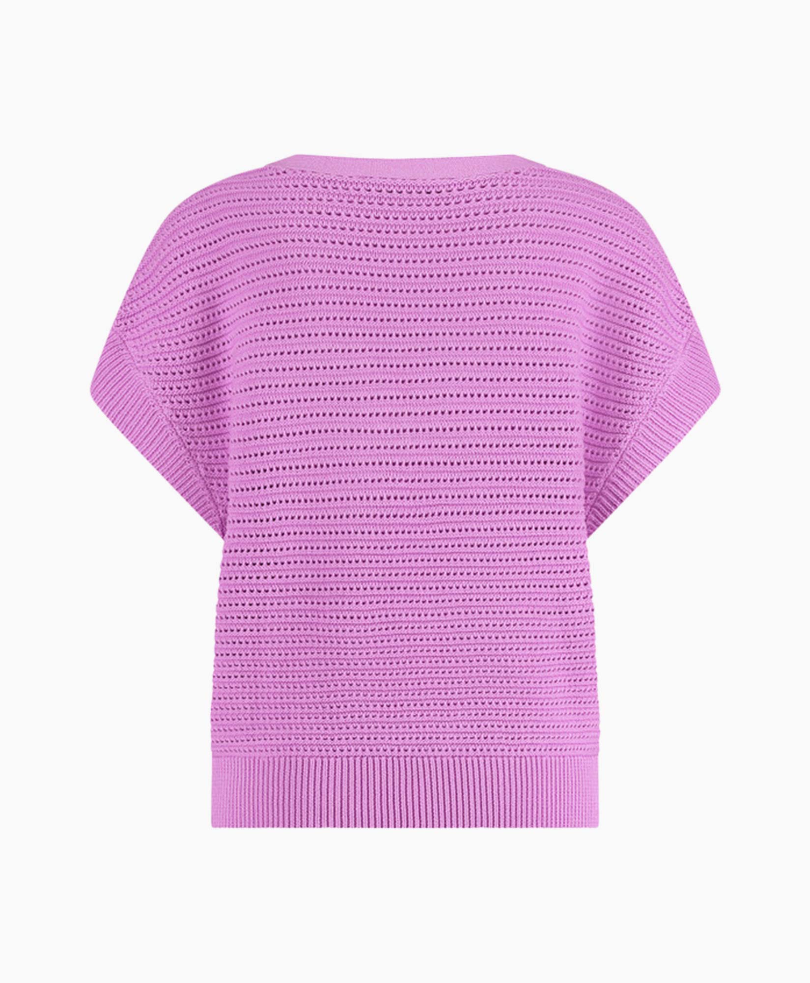 Top Chiara V-neck Crochet Top Roze