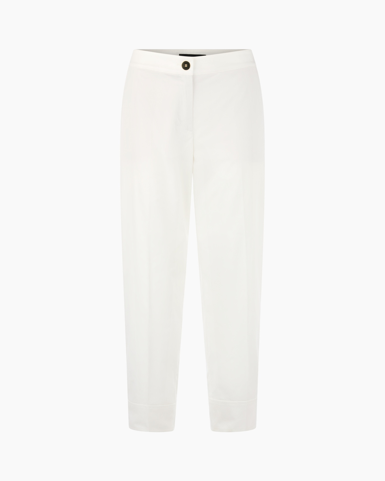 white, pants, trousers, button, ankle-cuff