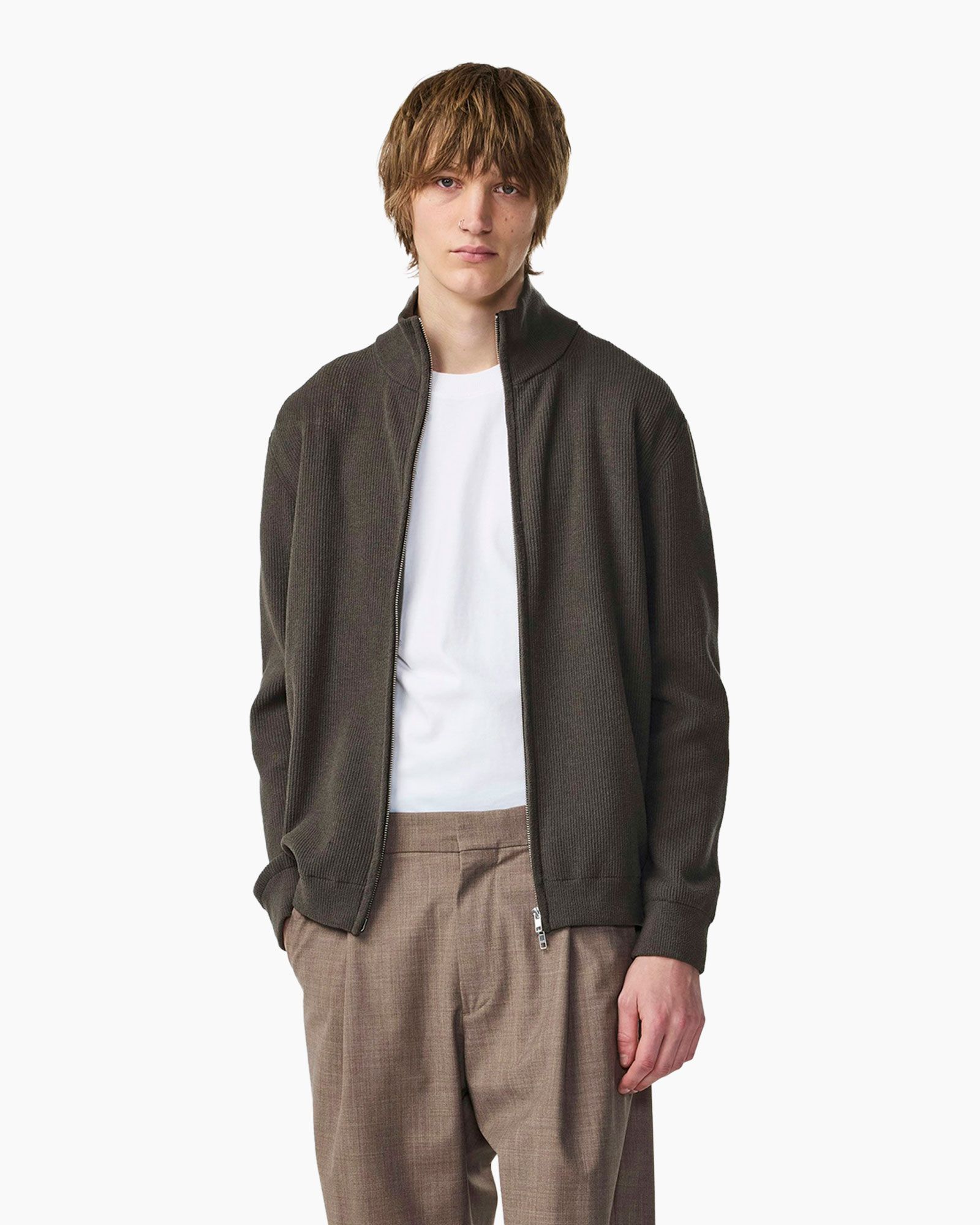 Vest Danny Full Zip 6429 Donker Groen