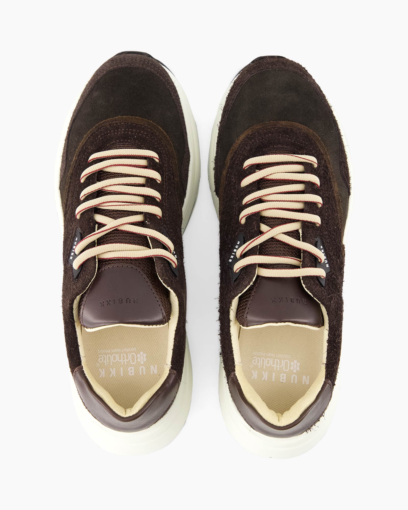 schoenen,  sneakers, bruin, suede, veters