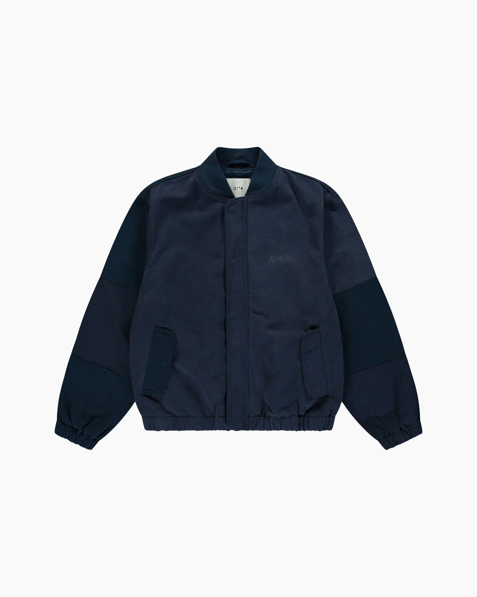 jas, bomber, donkerblauw, rits voorvlak, zakken
