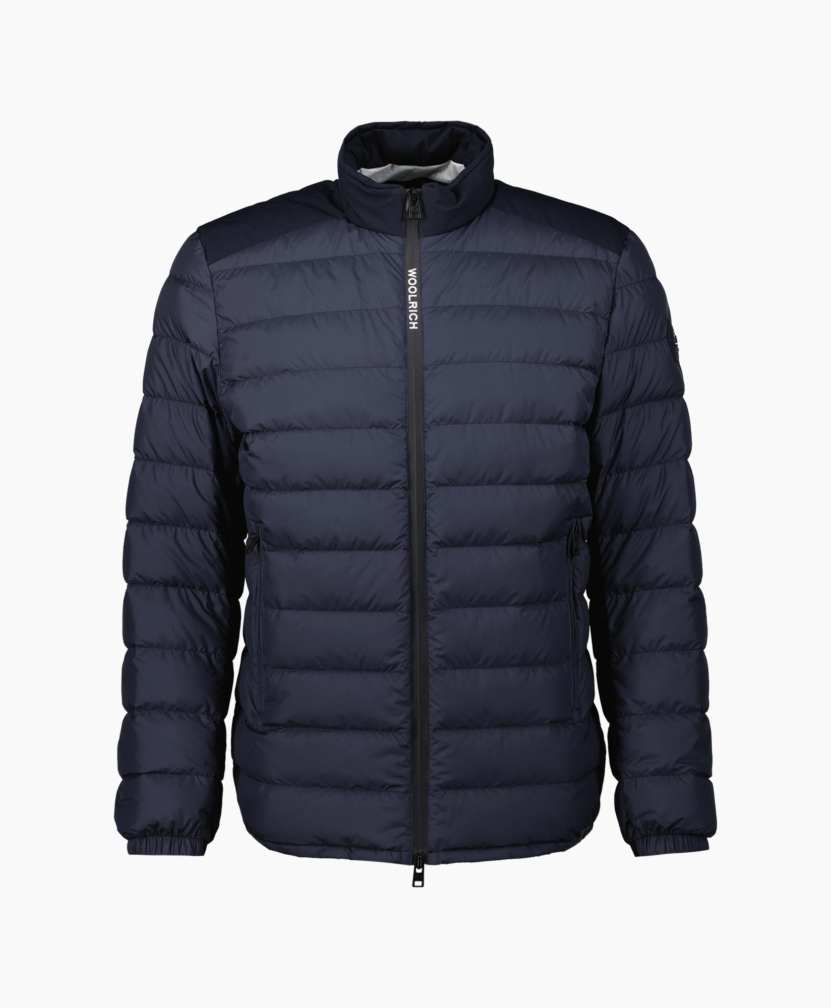 mosterd Meter nevel Woolrich Jas Bering Tech Blauw