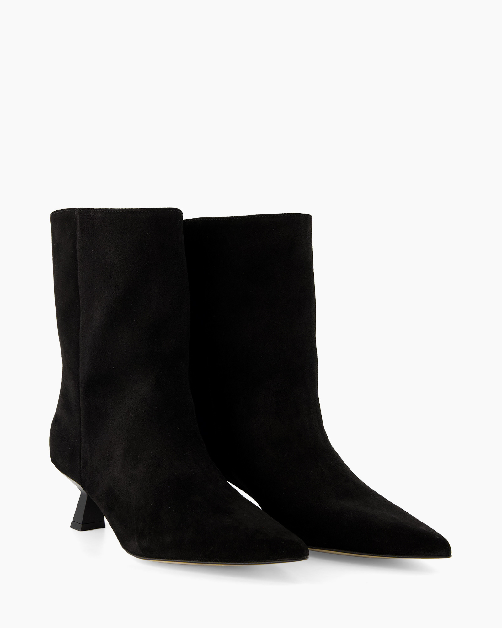 laars, enkellaarzen, zwart, suede, kittenshak