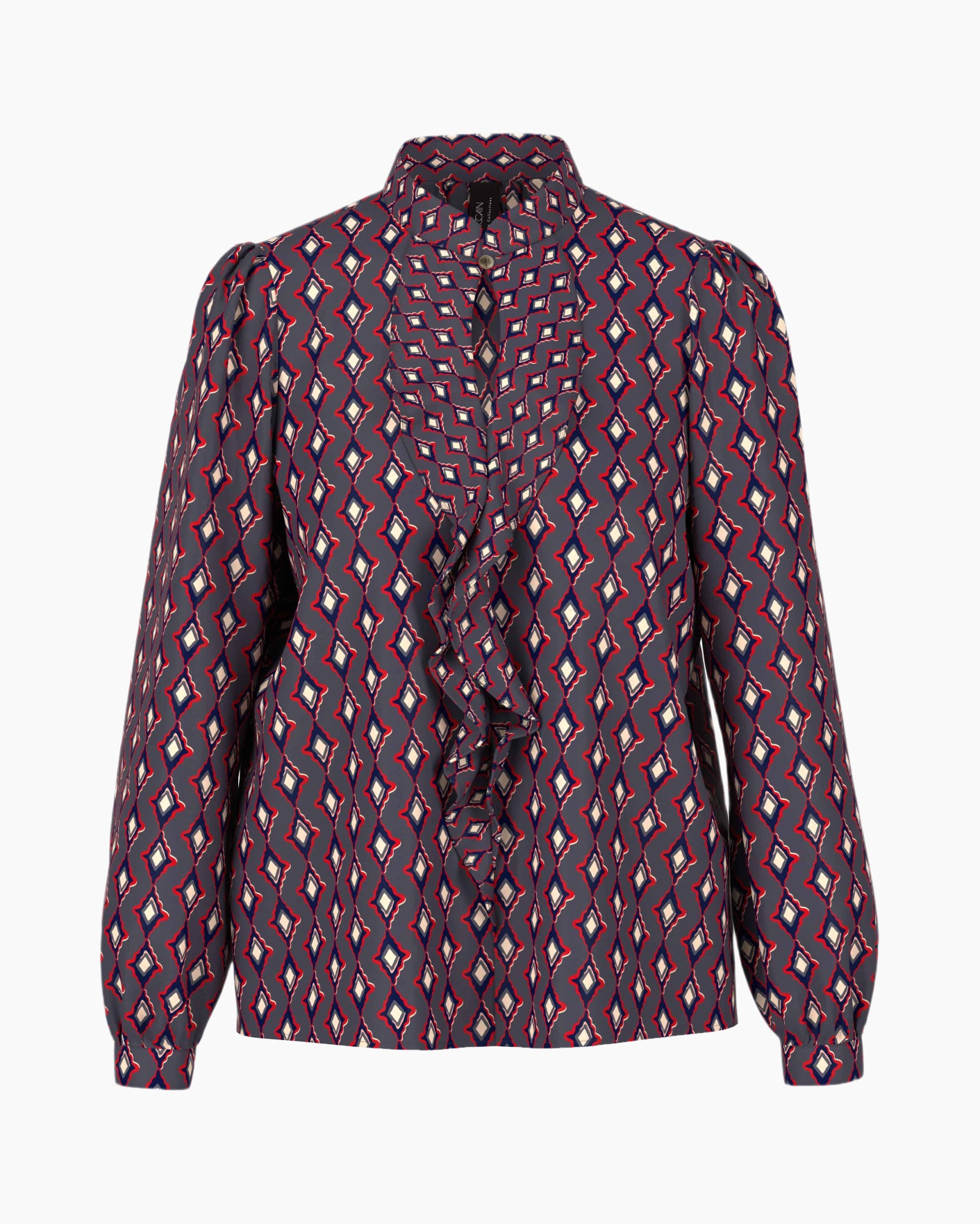 Blouse, Shirt, Pattern, Tie, Long Sleeve