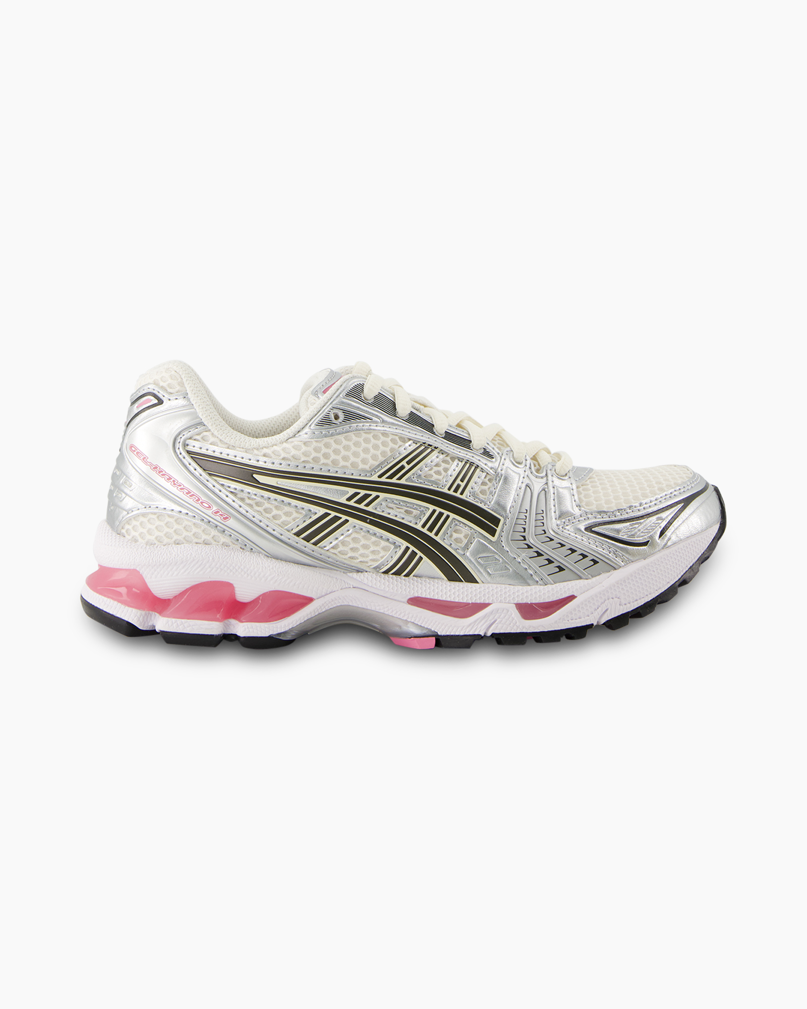 hardloopschoen, sneaker, wit, gaas/gaasmesh, roze aksent